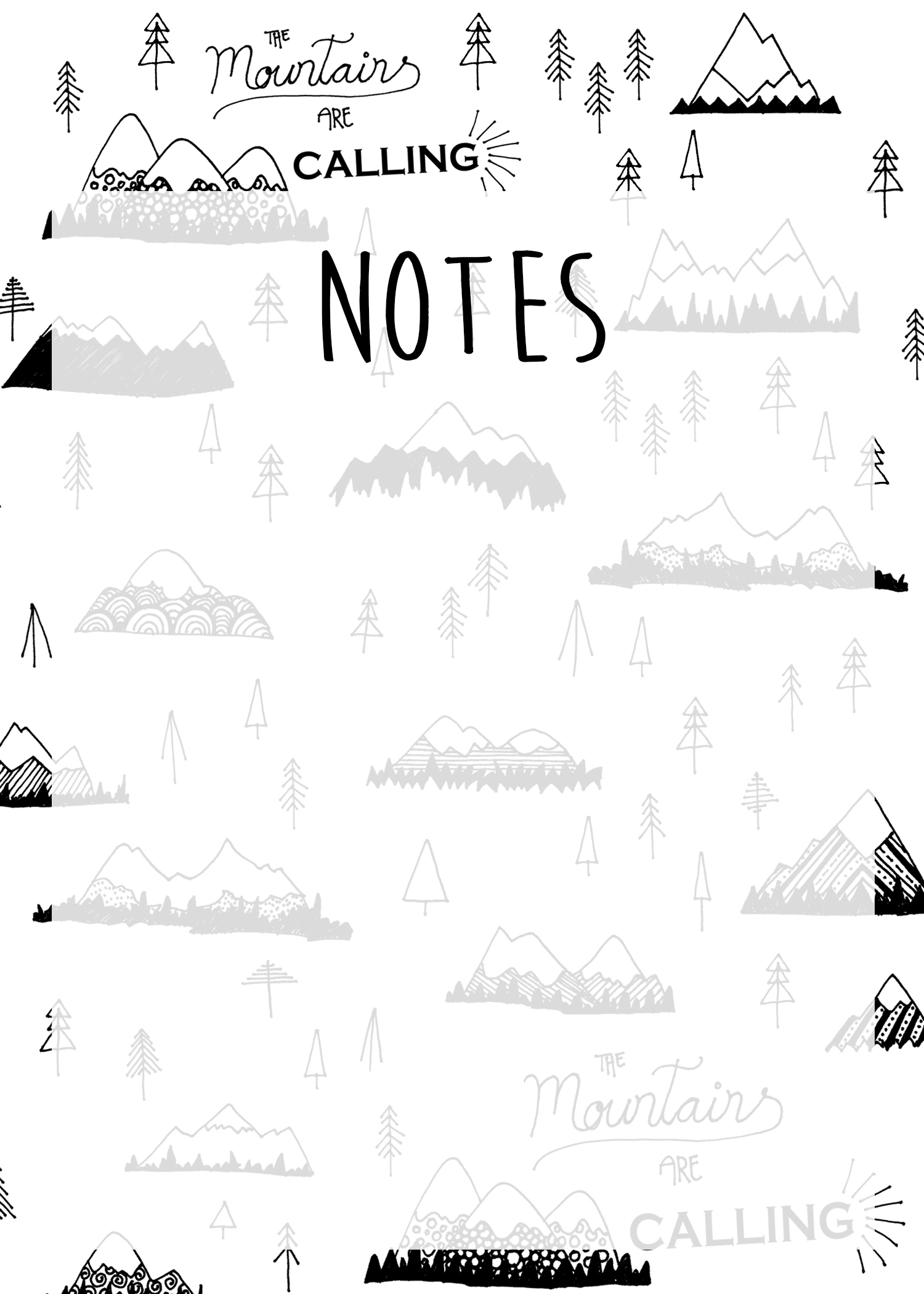 mountains are calling notepad