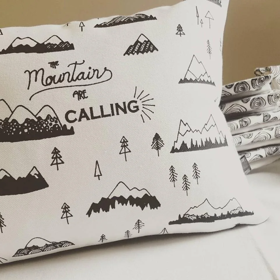 mountains are calling pillow