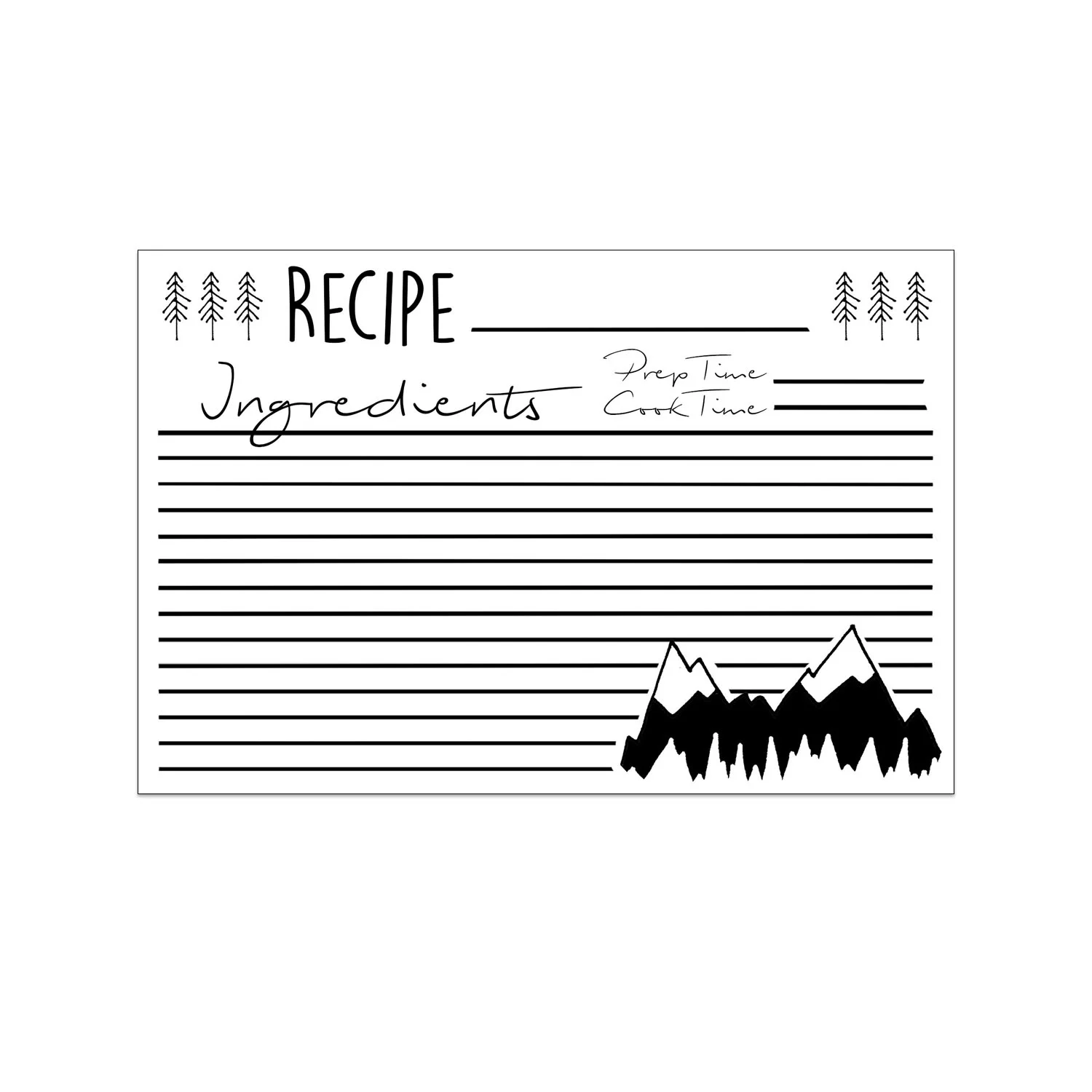 Mountains are Calling Recipe Cards