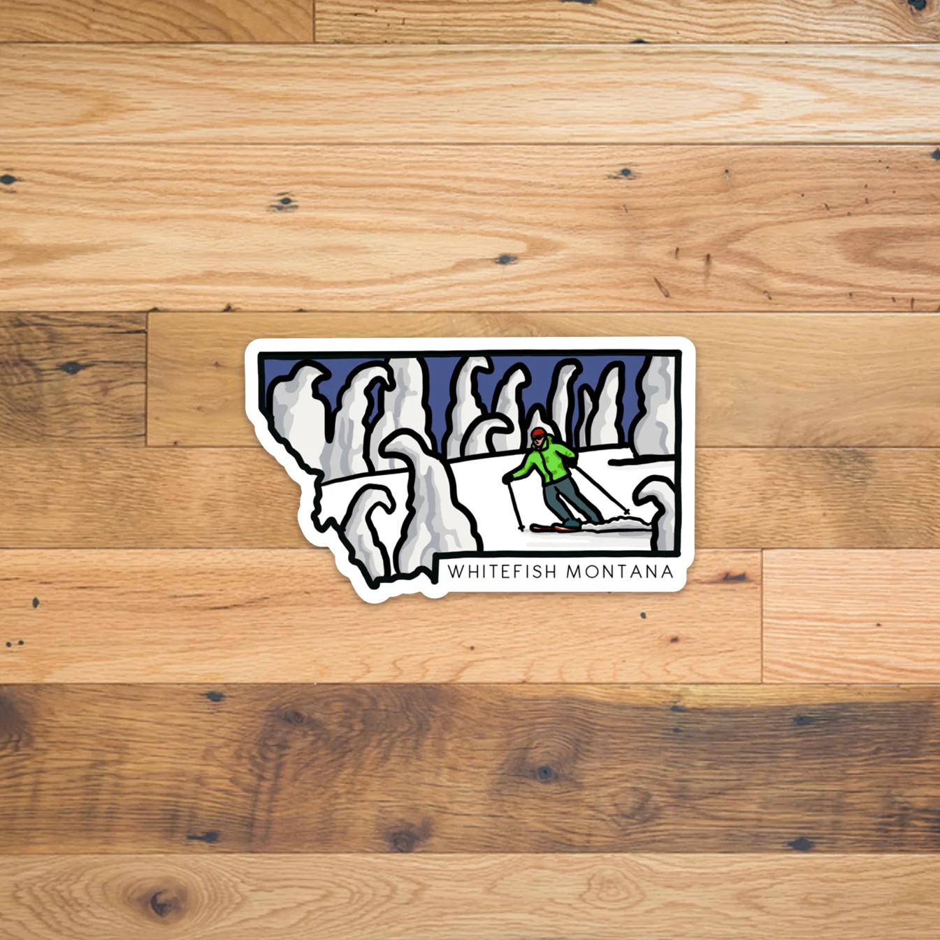 Whitefish Ski Sticker