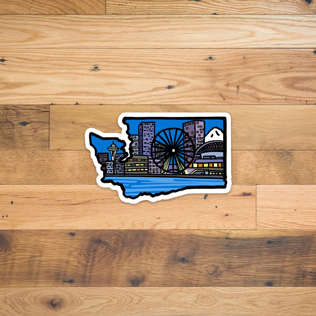 Seattle Sign Cute Seattle Sticker — CORVIDAE drawings & designs