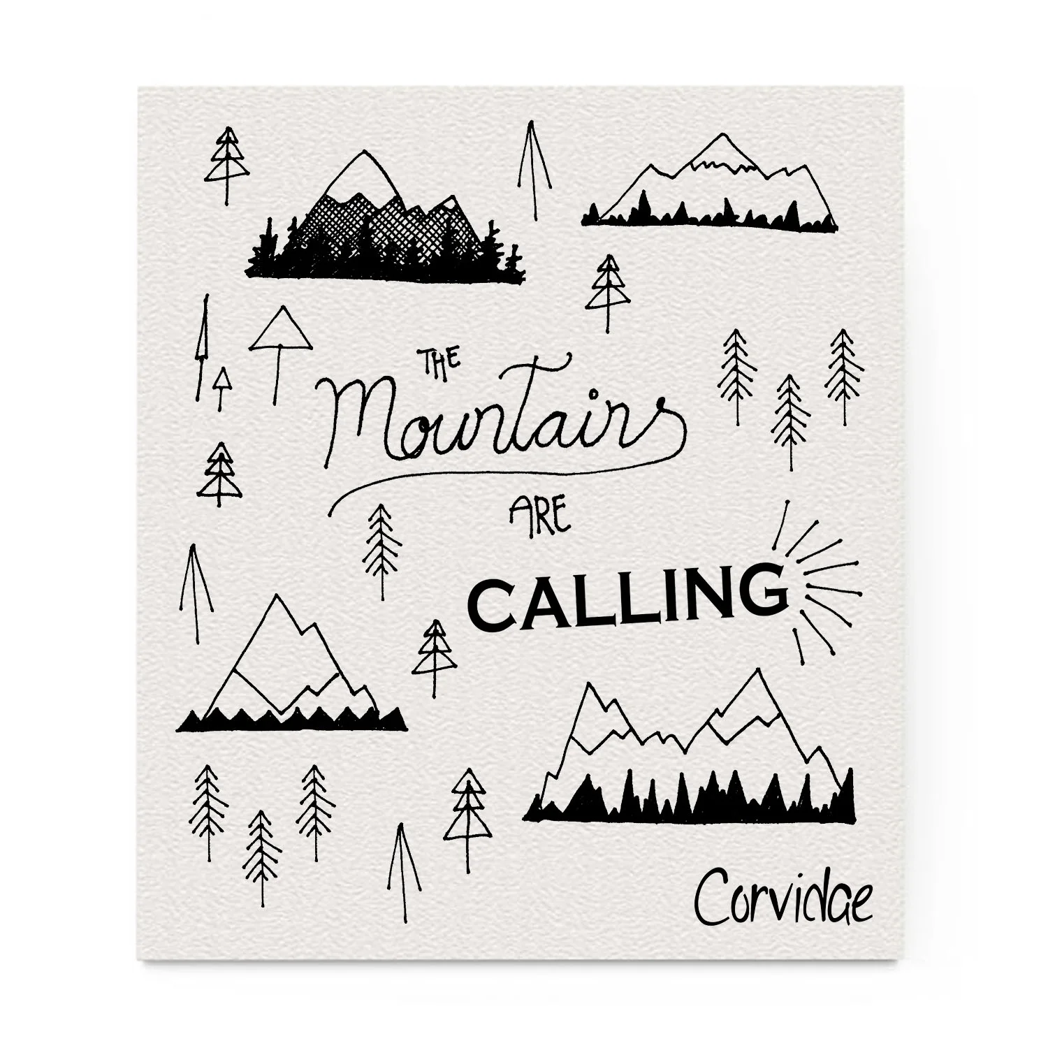 Mountains are Calling Compostable Swedish Dishcloth