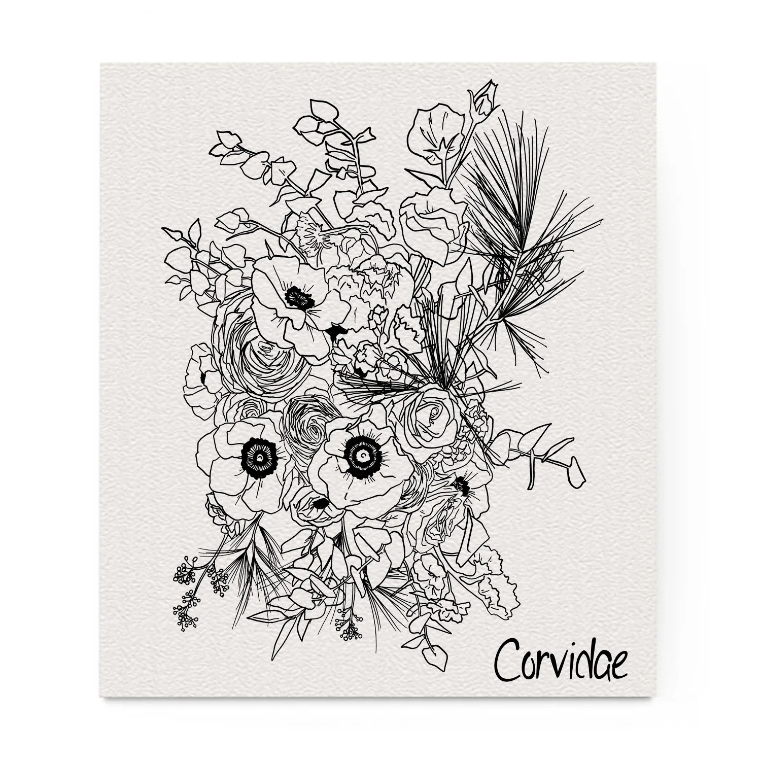 Floral Bouquet Compostable Swedish Dishcloth
