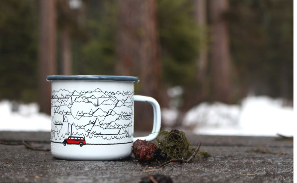 Corvidae 1 Enamel Mug.jpg