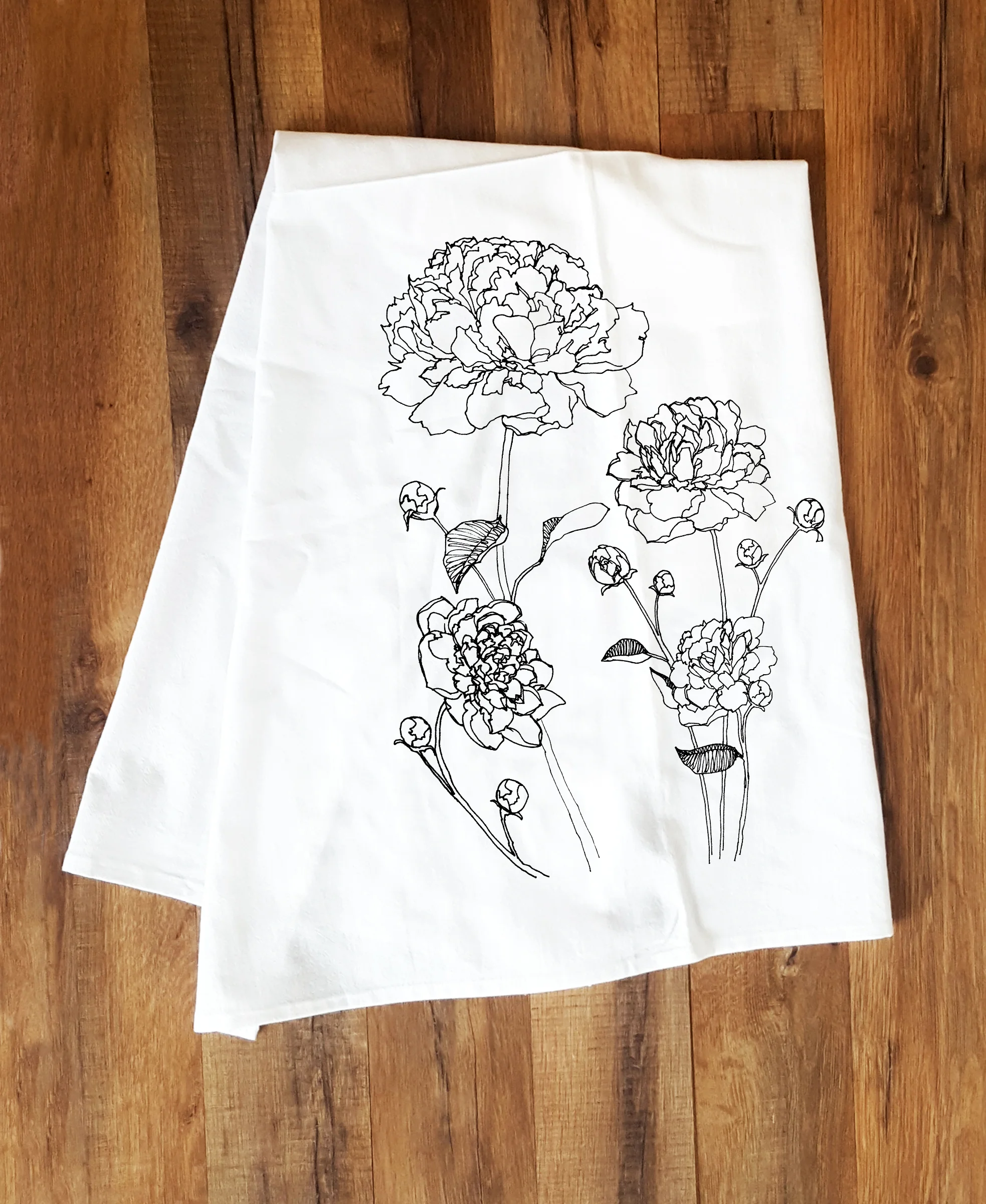 Peony Tea Towel
