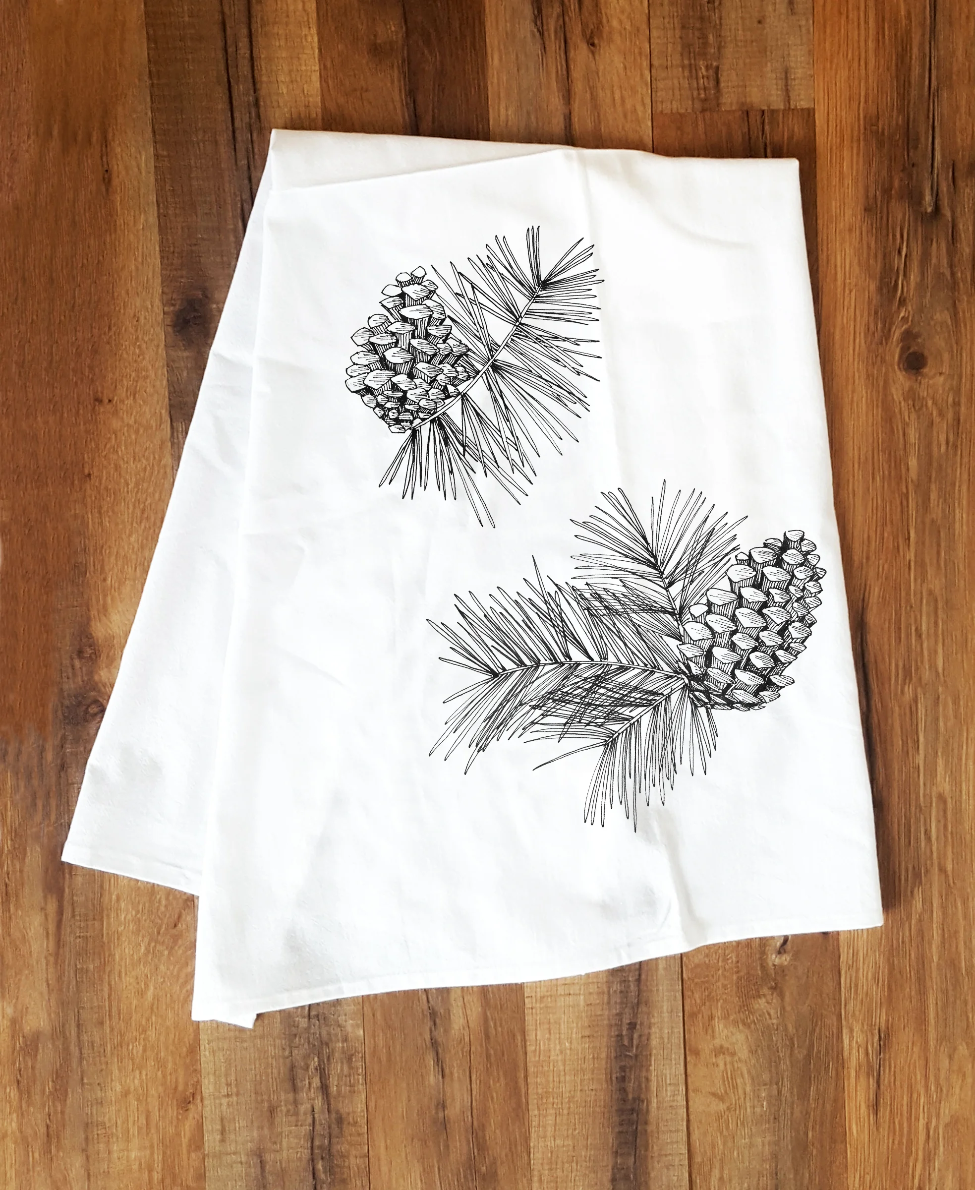 Pine Cone Tea Towel