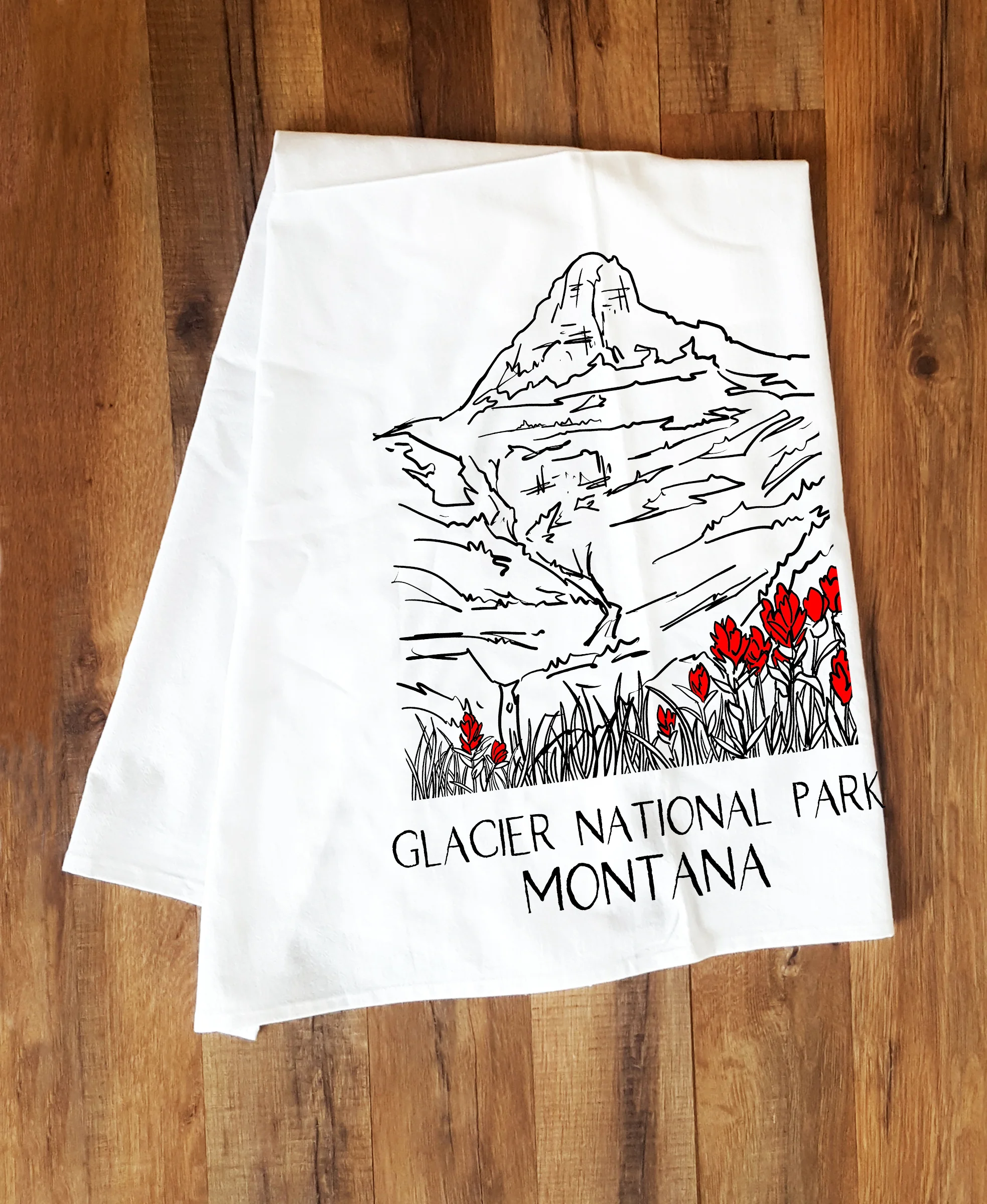 Logan Pass GNP Tea Towel