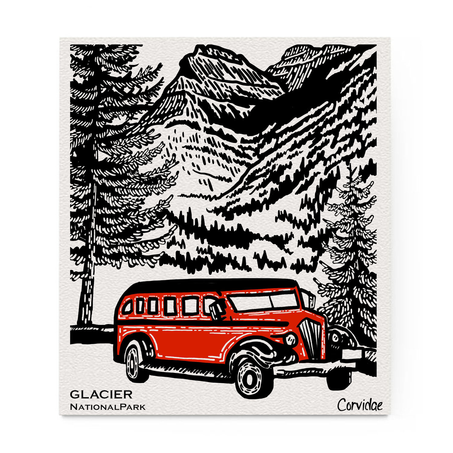 Glacier National Park Swedish Dishcloth