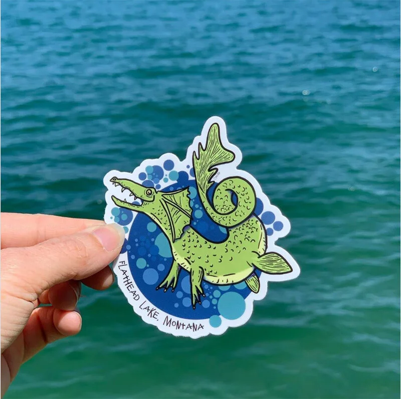 Flathead Lake Monster Vinyl Sticker
