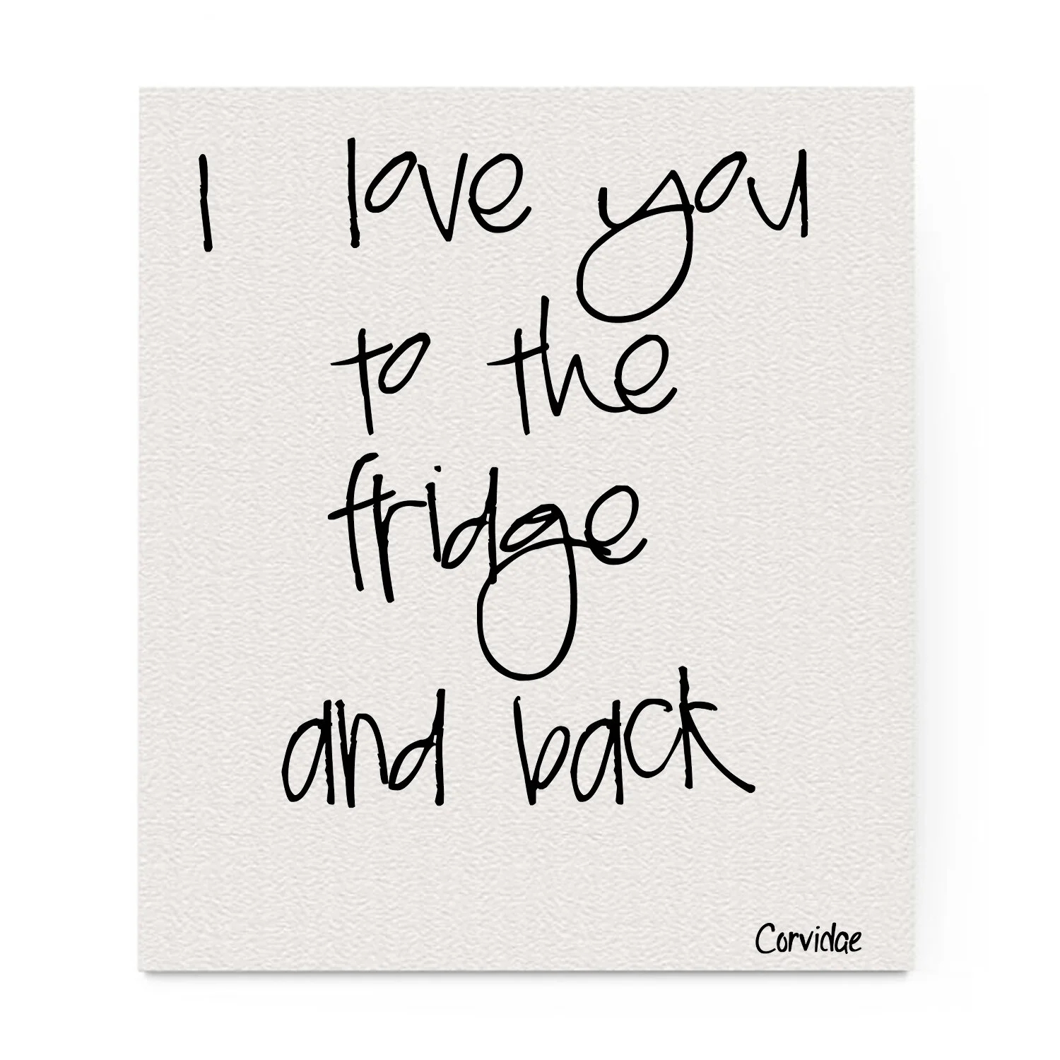 Love You To The Fridge and Back Swedish Dishcloth
