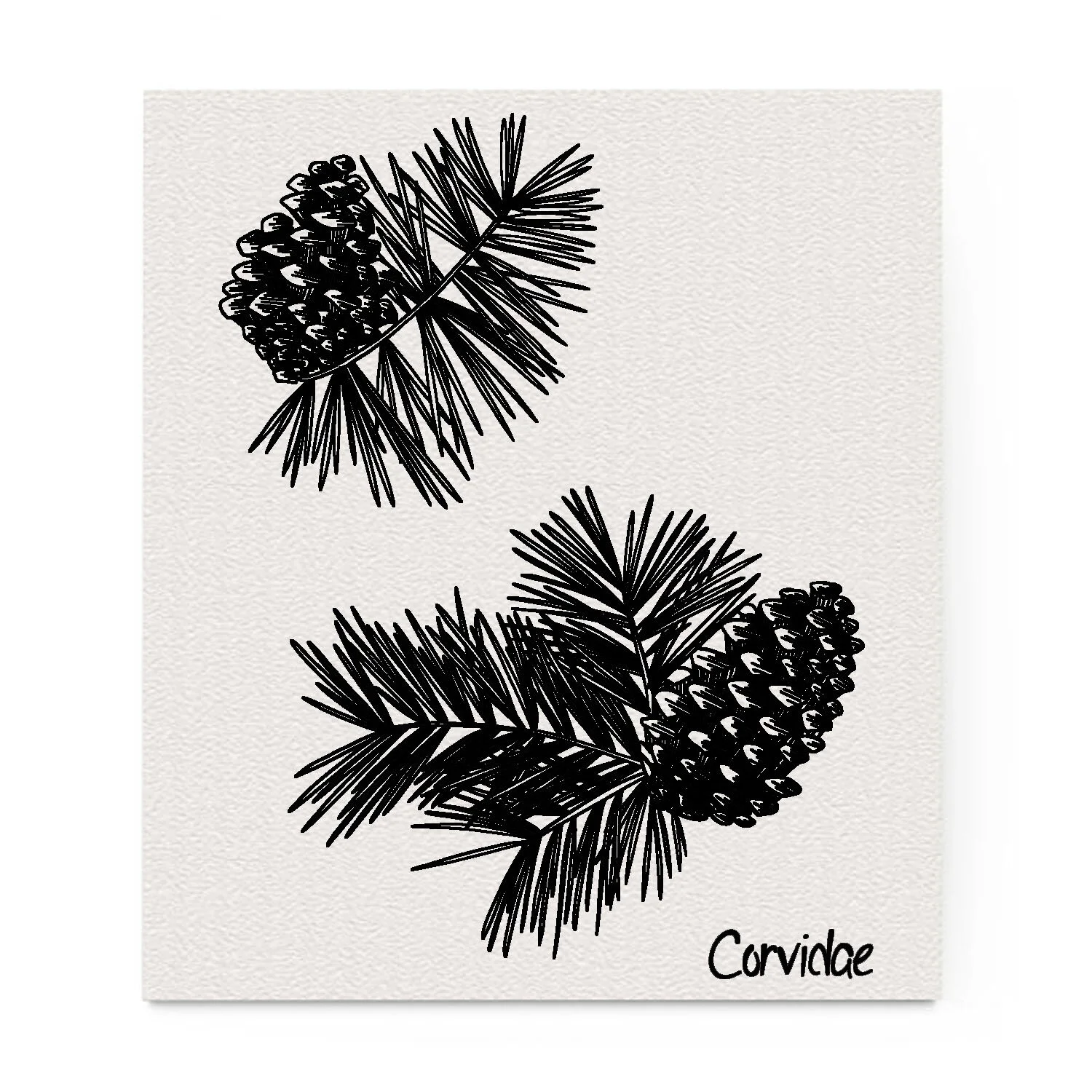 Pine Cone Swedish Dishcloth