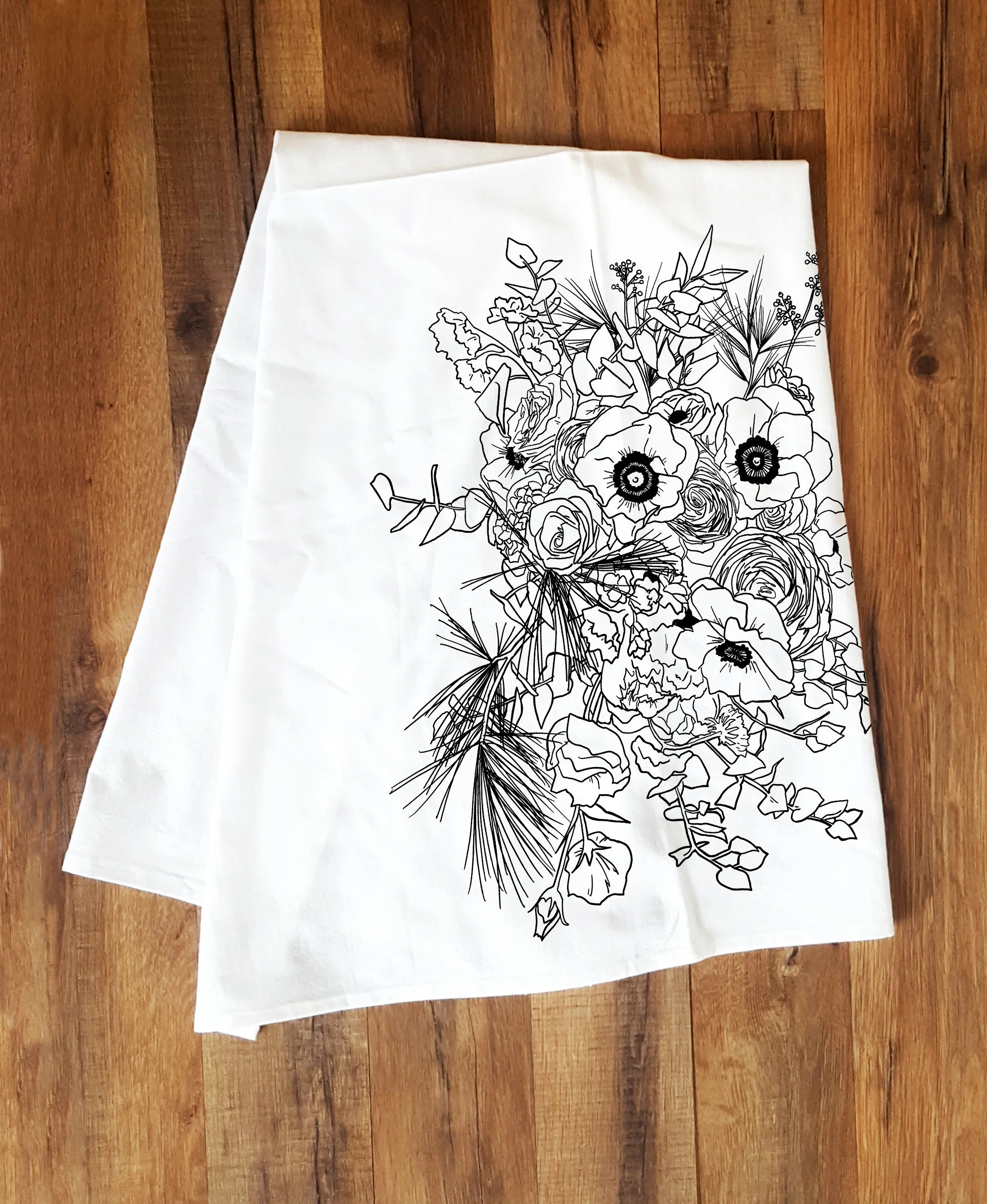 Floral Bouquet Tea Towel