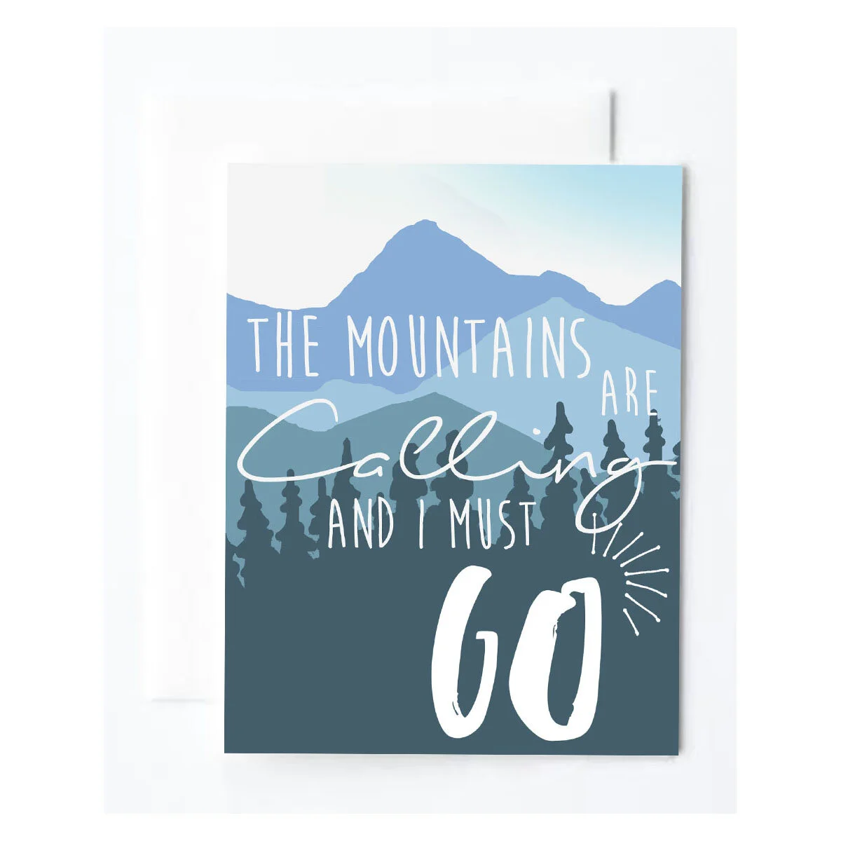 And I Must Go Note Card