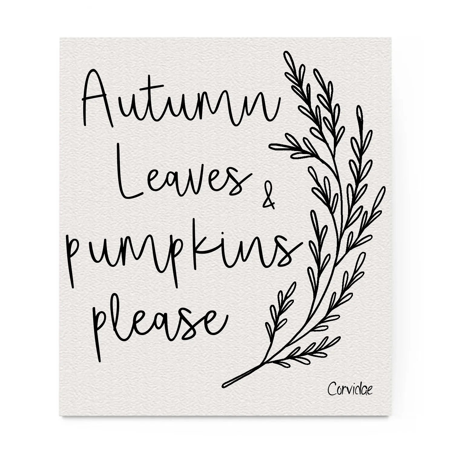 Autumn Leaves and Pumpkins Swedish Dishcloth