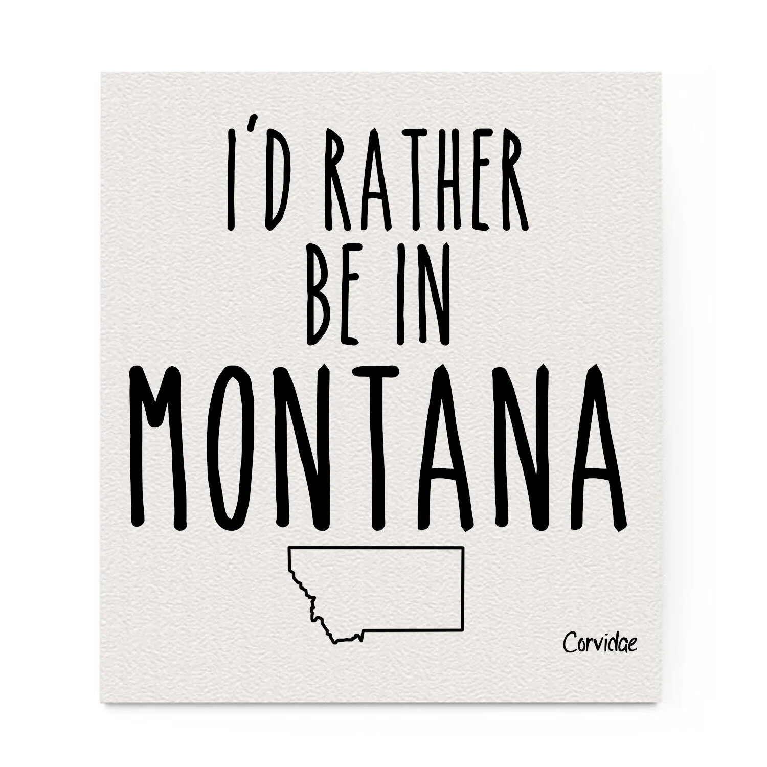 Rather be in Montana Swedish Dishcloth