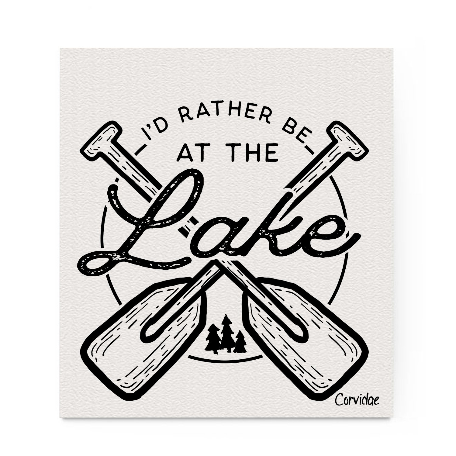 Rather be at the Lake Swedish Dishcloth