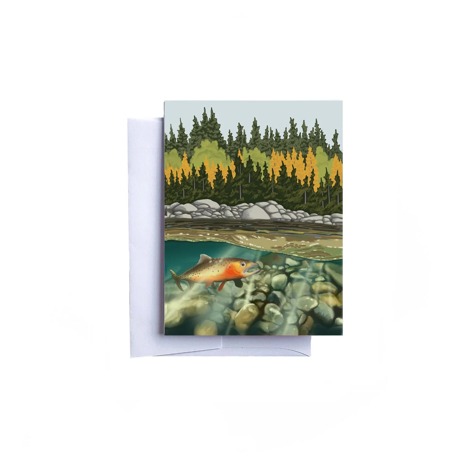 River Trout Greeting Card