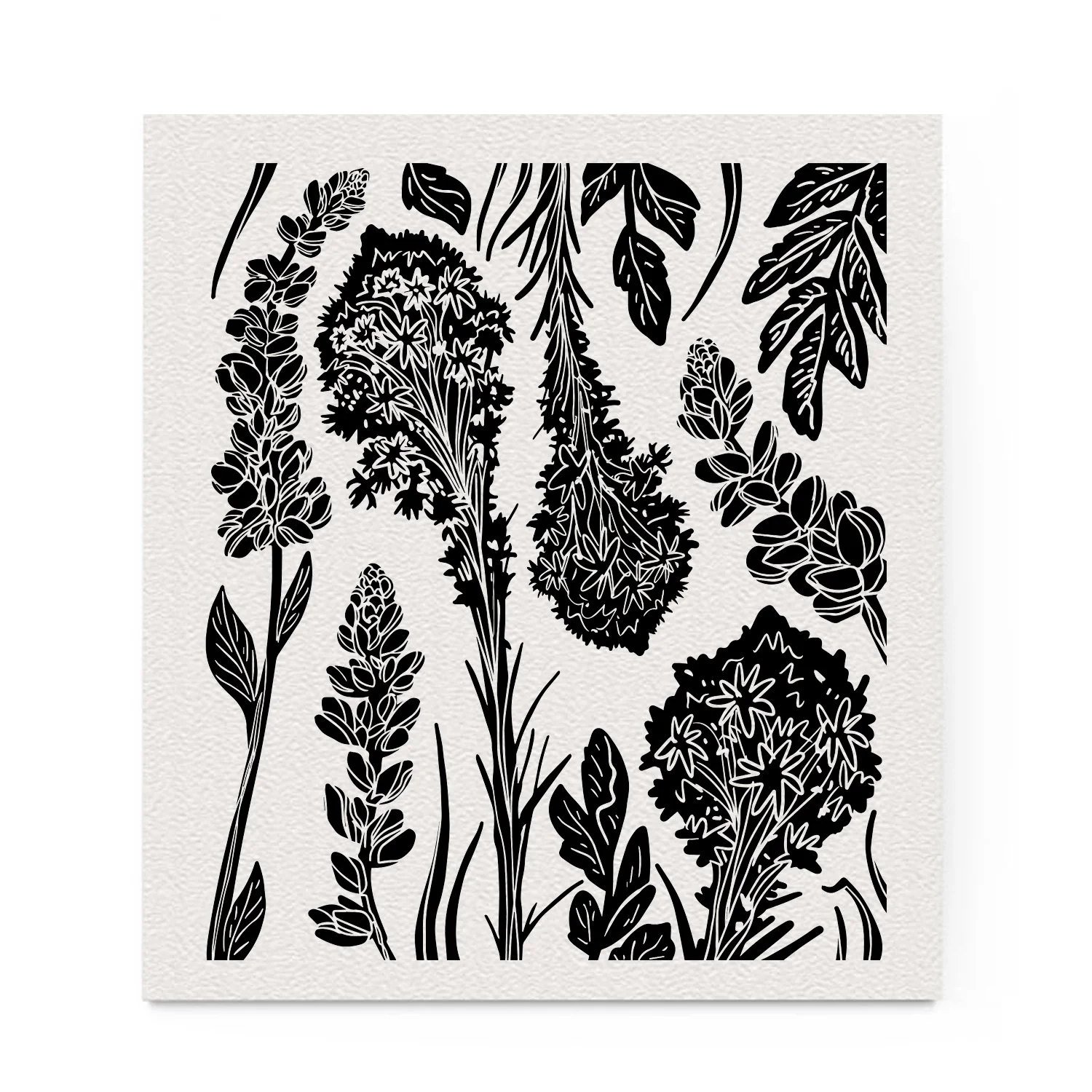 Beargrass and Lupine Swedish Dishcloth