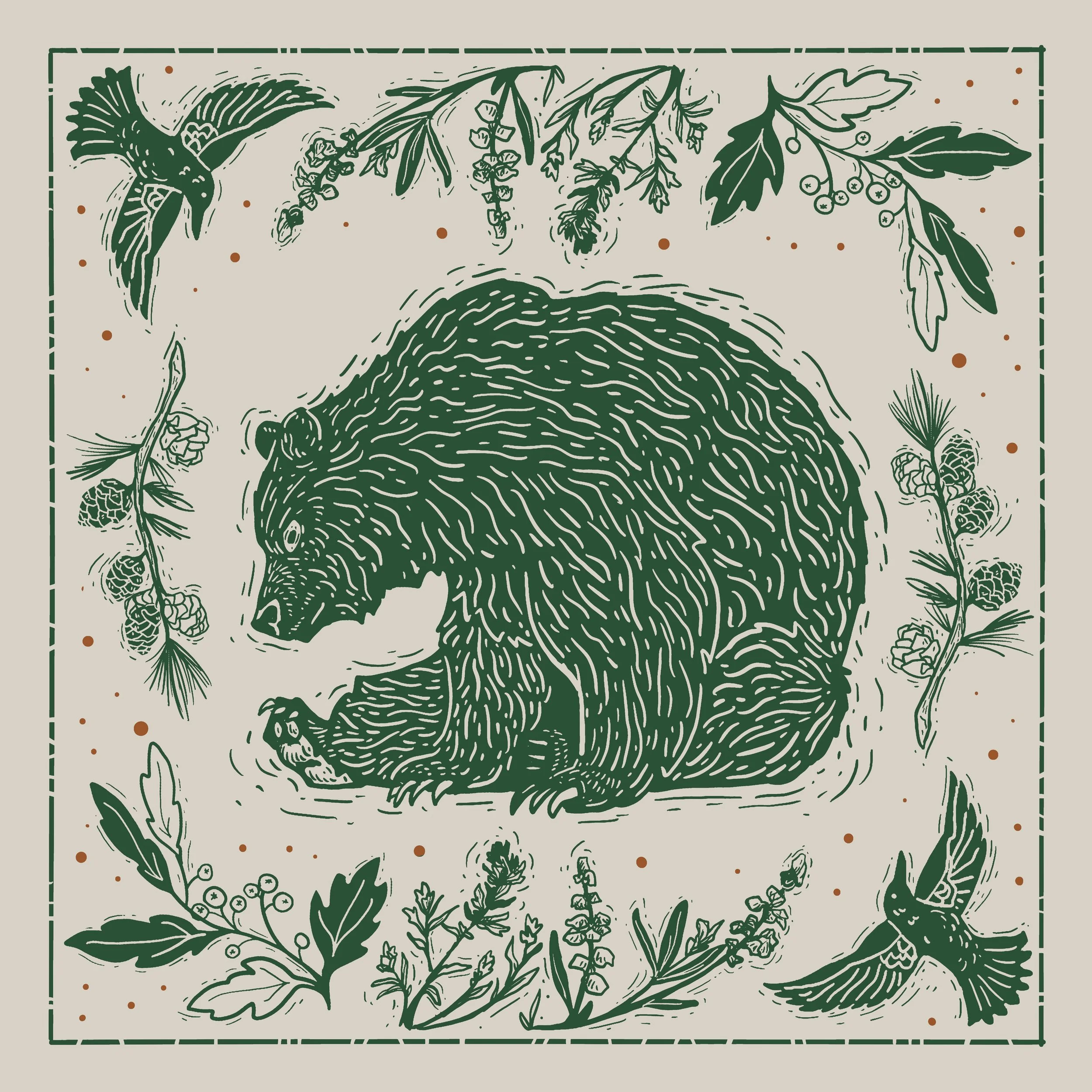 Grumpy Grizzly Bandana