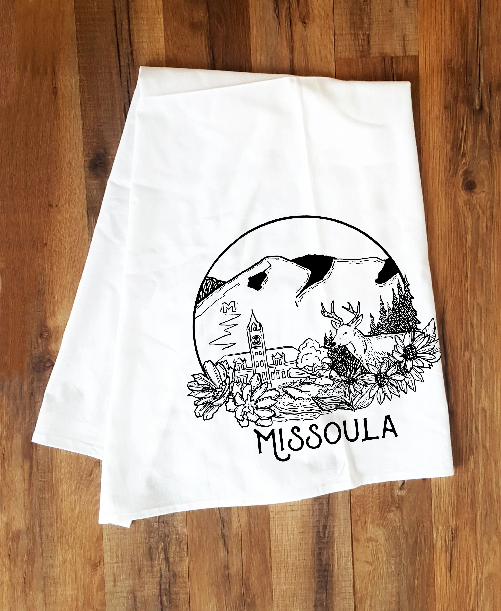 Missoula Icons Tea Towel