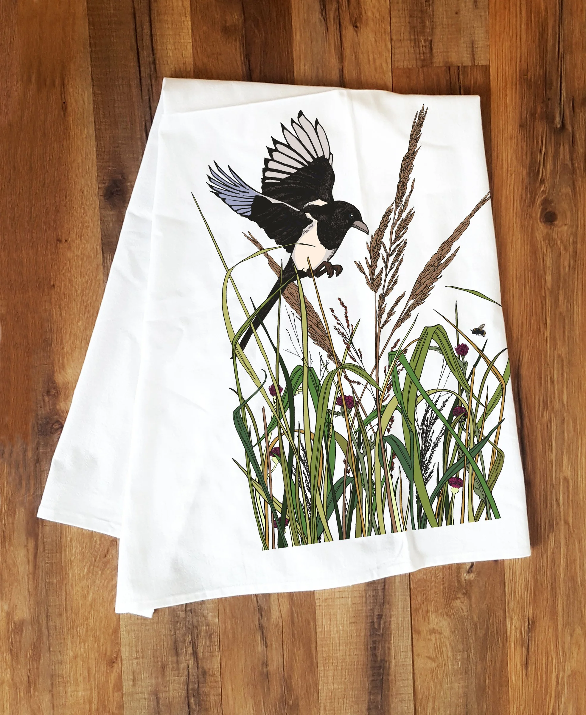 Magpie Summer Tea Towel
