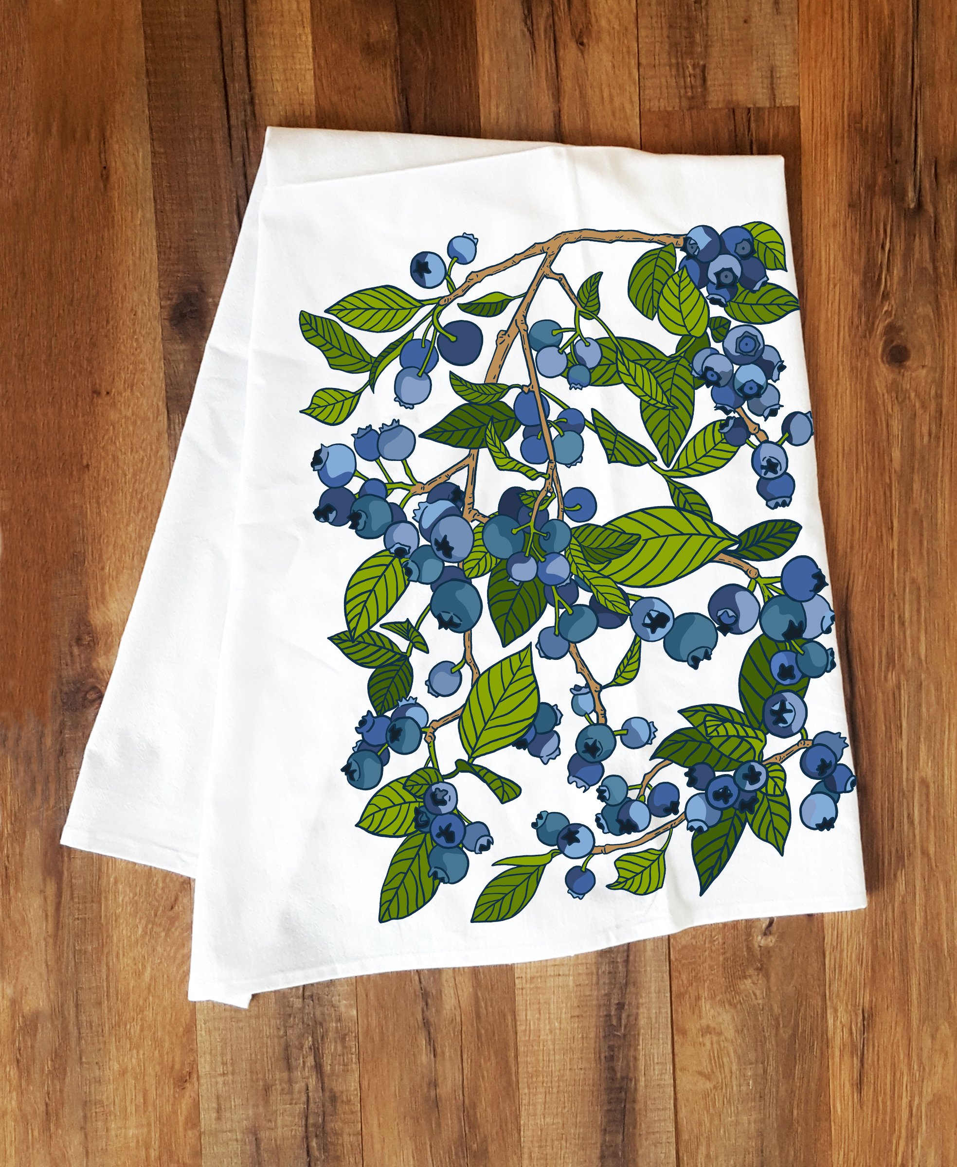Blueberries Tea Towel