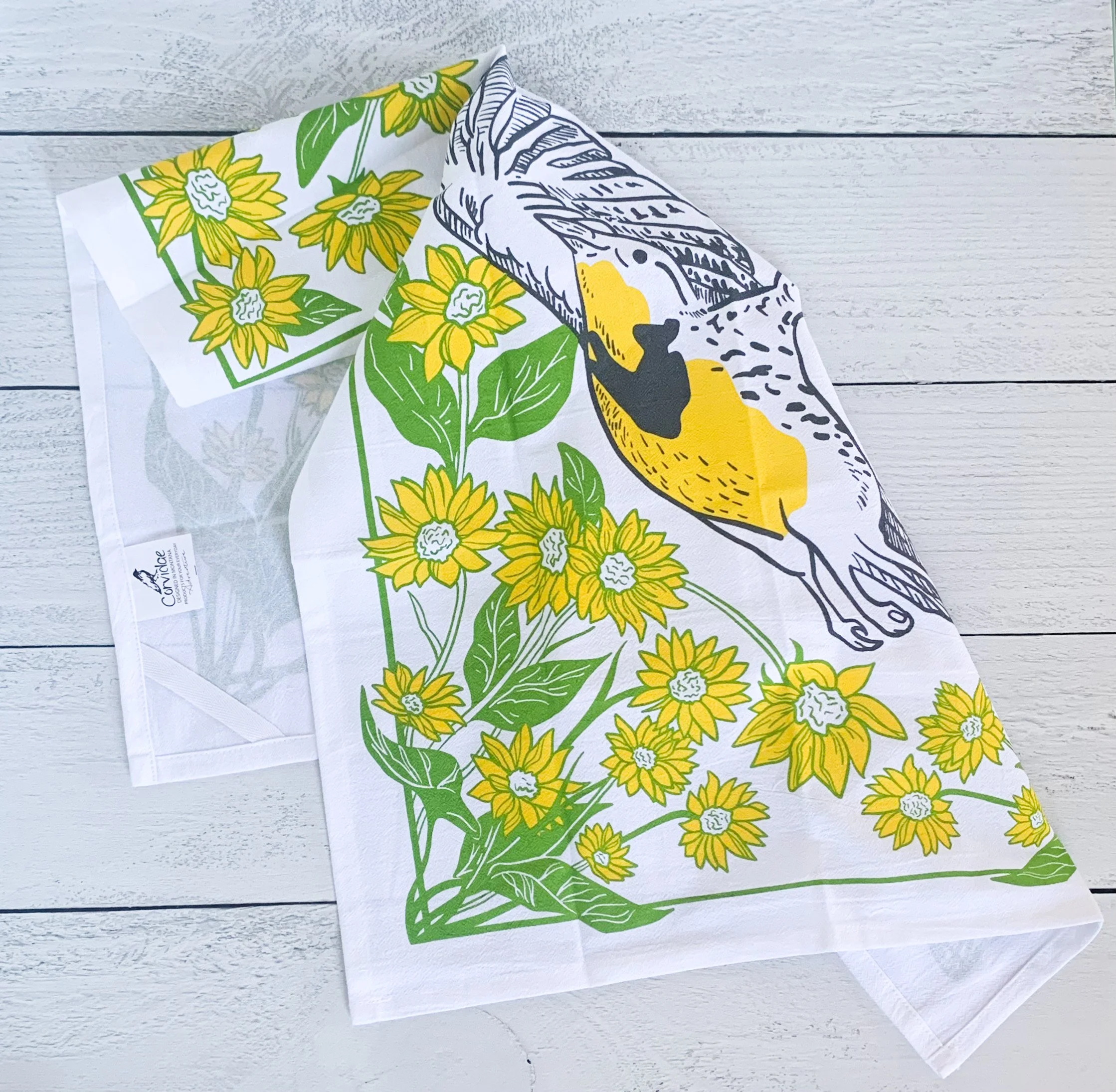 Meadowlark Wildflowers Kitchen Tea Towel