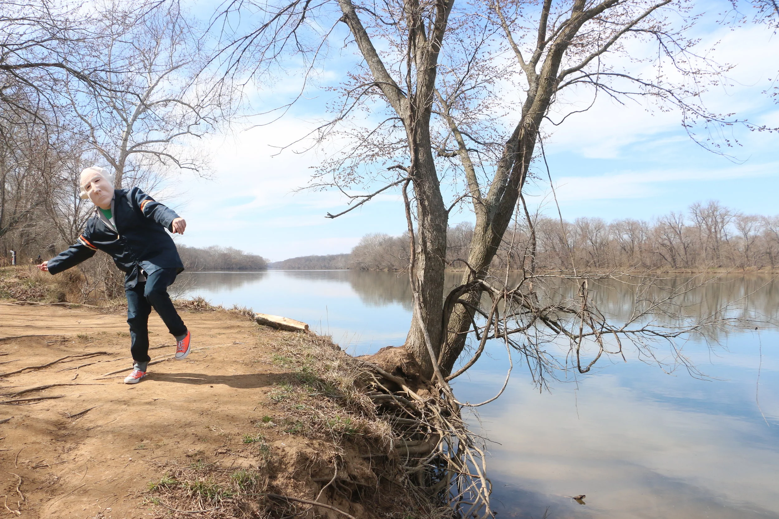 George Washington Throwing a Dollar Across the Potomac