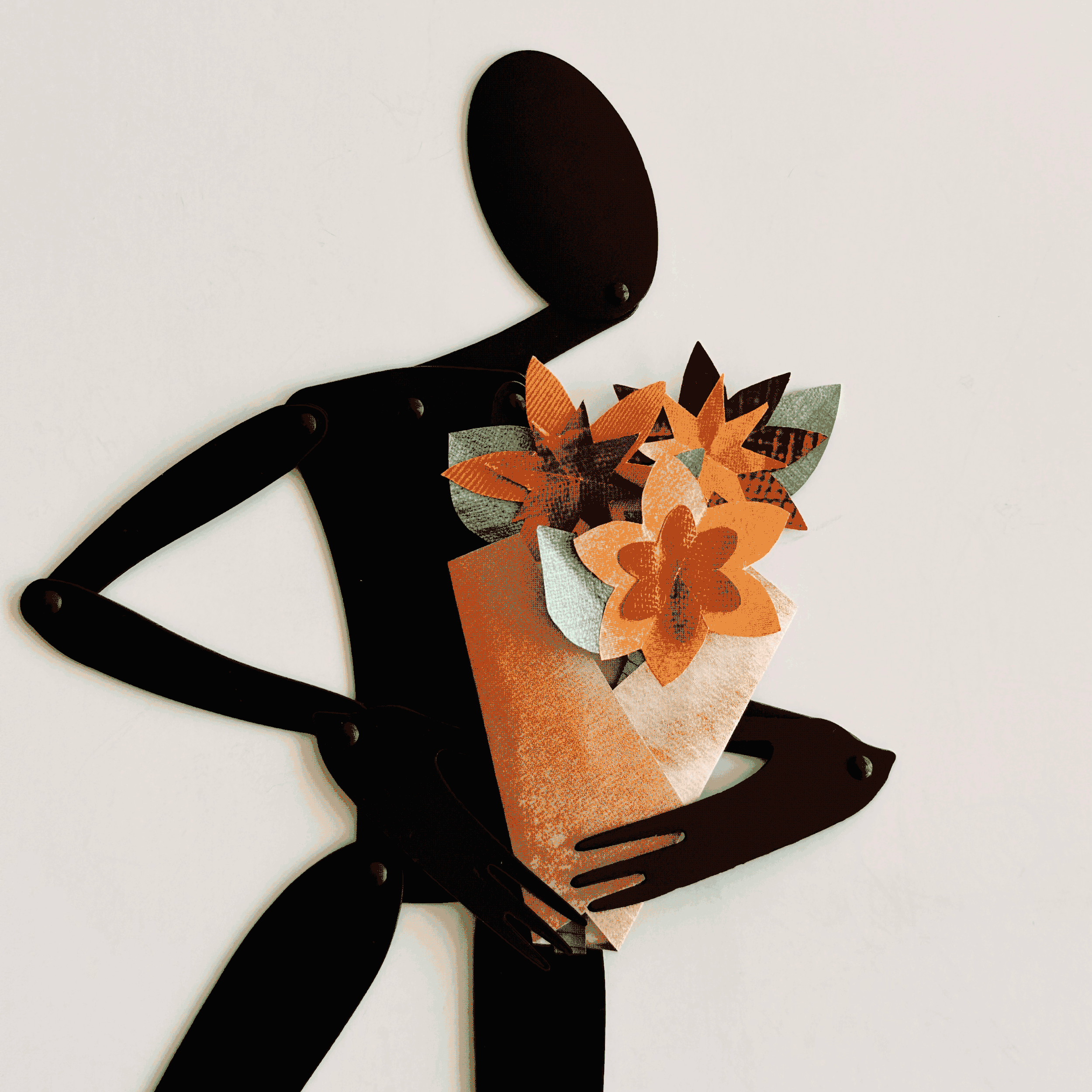 Mother's Day bouquet made using catalog pages