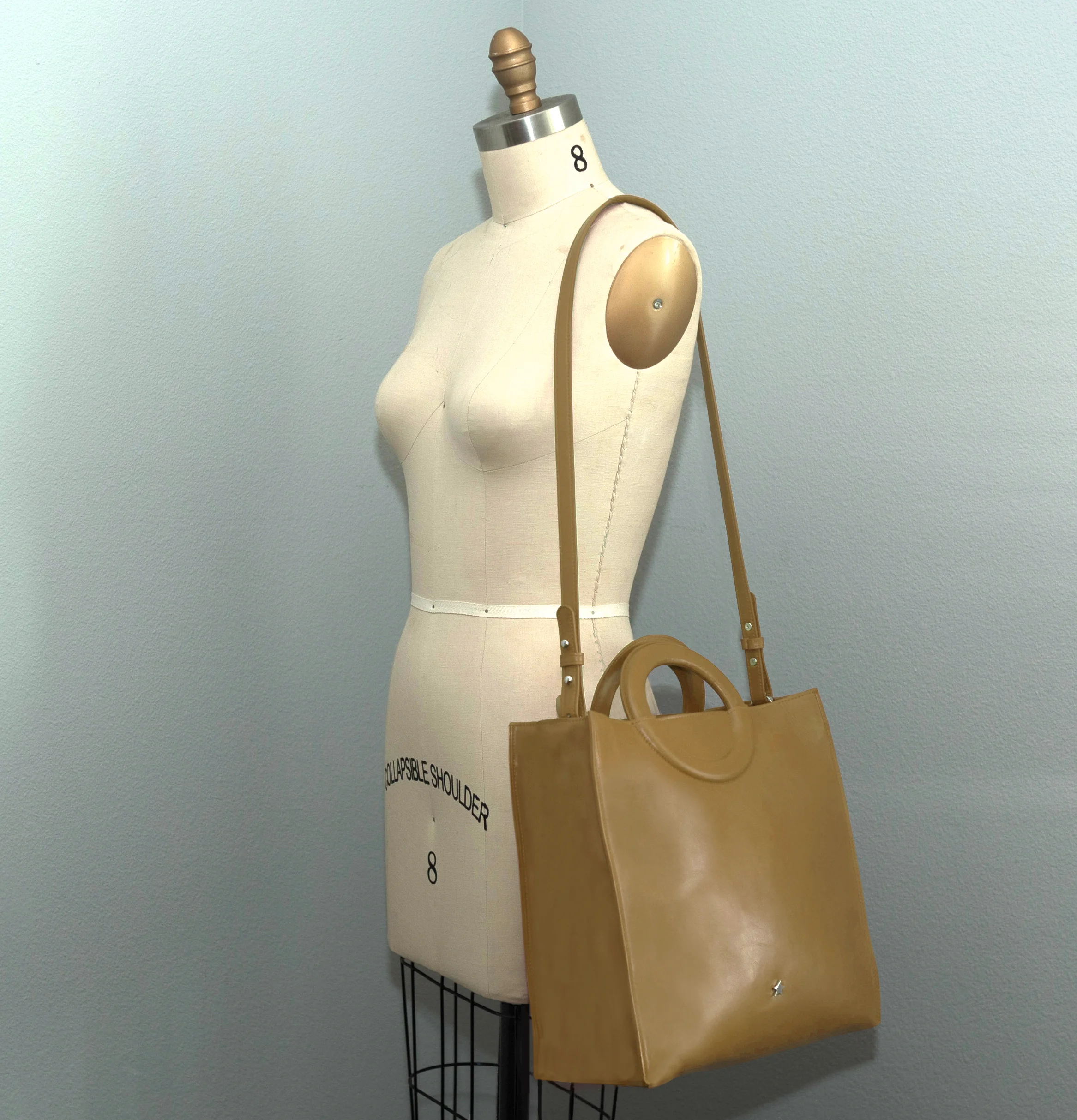 NewYork LG SQ Bag_Tan_Leather strap.jpg