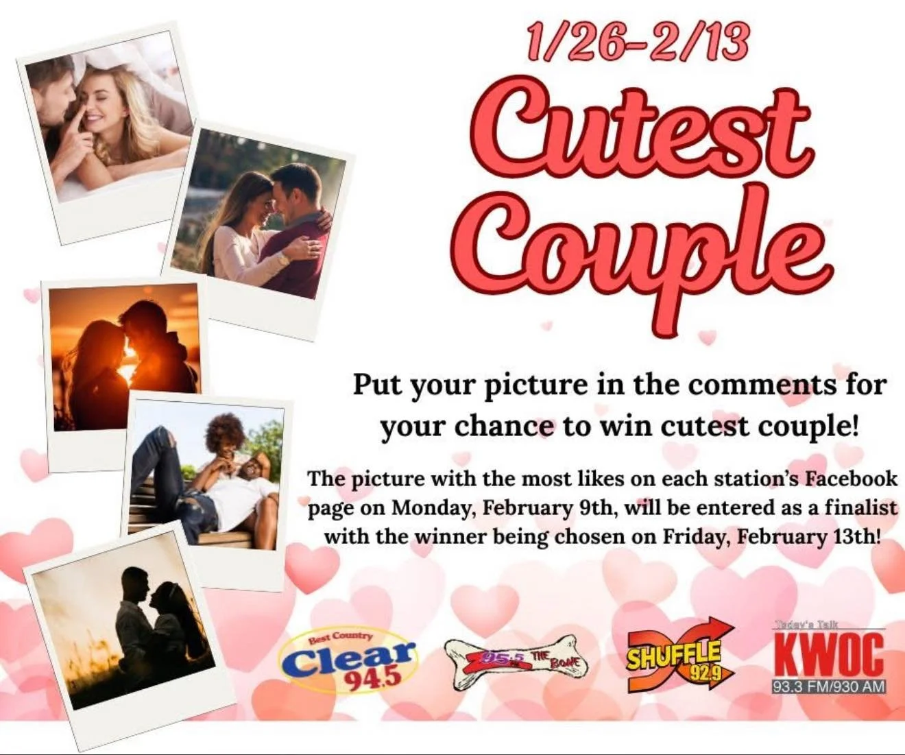 CUTEST COUPLE CONTEST — PHOTO DROP TIME ON OUR FACEBOOK