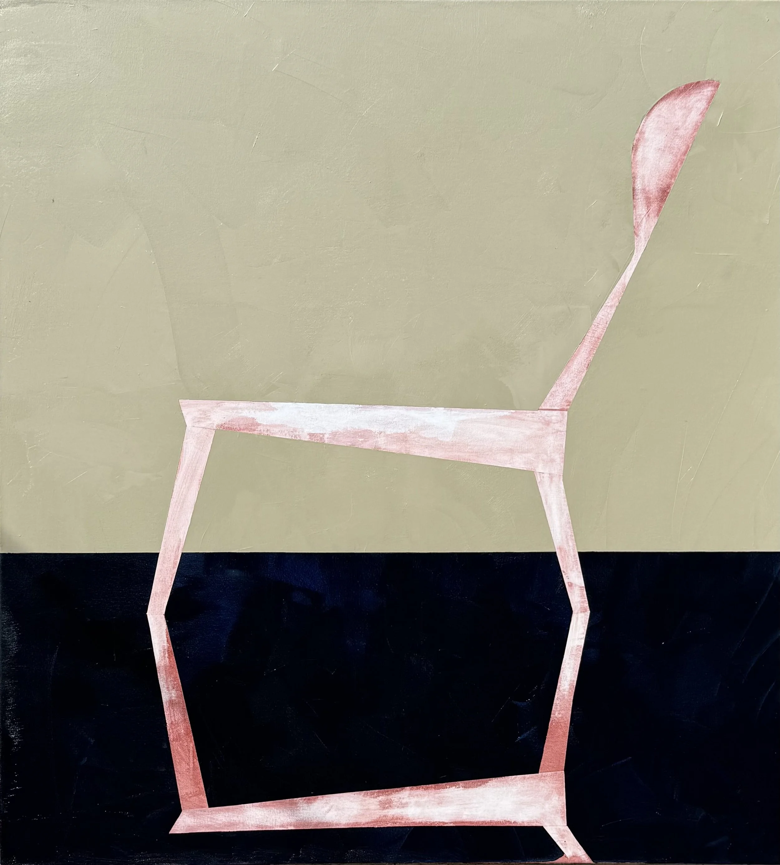 Reflection, acrylic and oil on canvas, 48" x 44", 2026