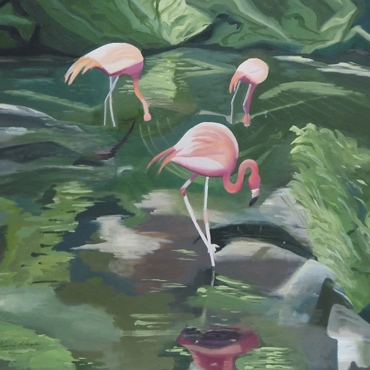 Flamingo Flirting by Kimberly B. Adams