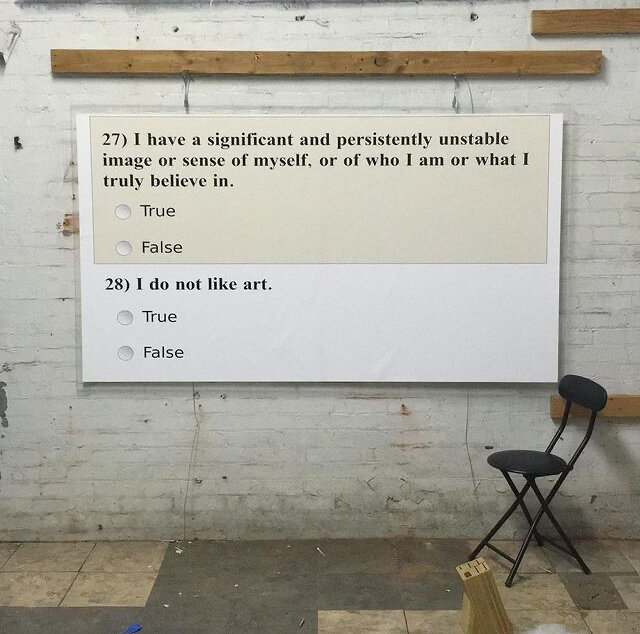   I do not like art  (2019) Digital print, plexiglass    