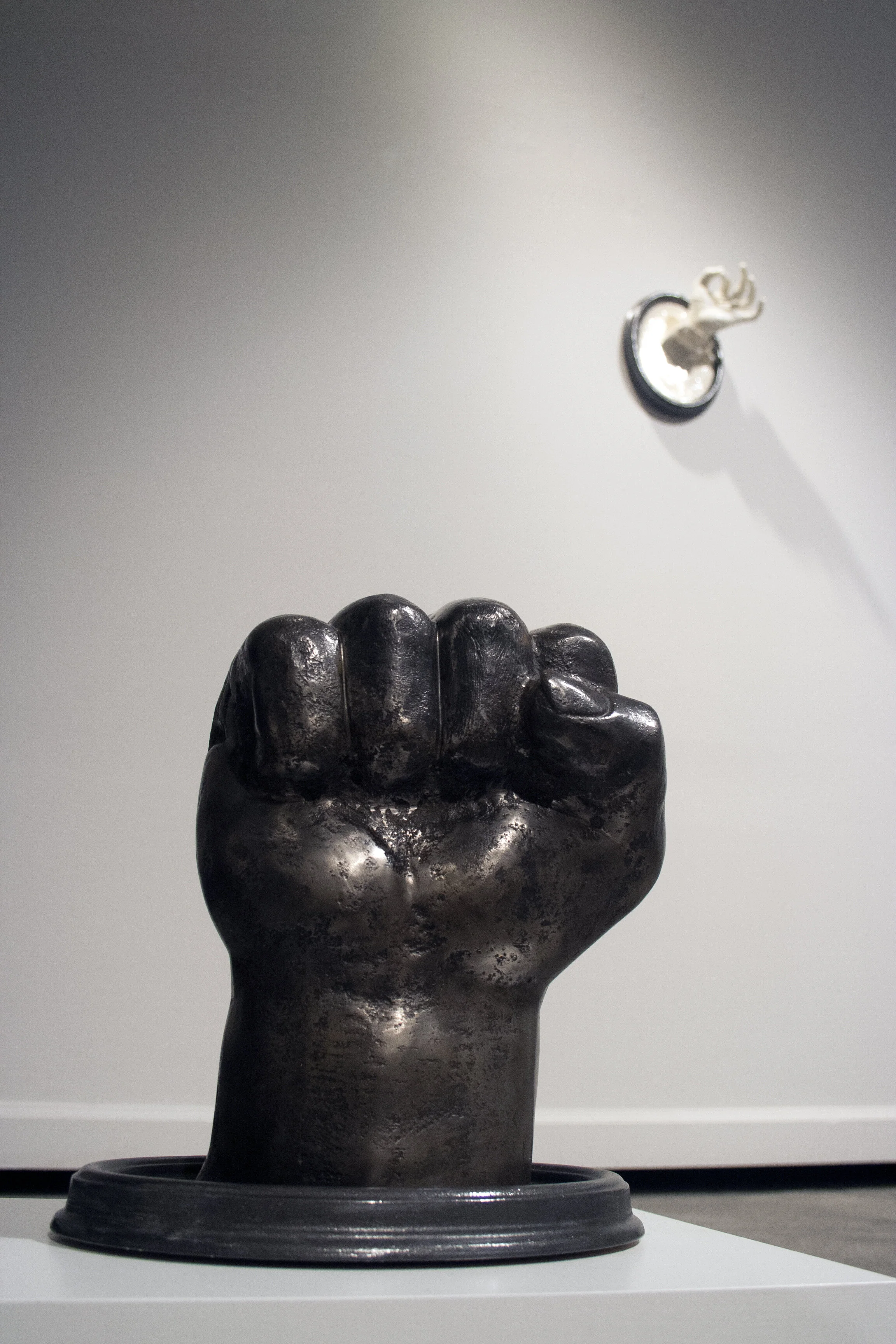   Very Fine People on Both Sides' - for Barlaam of Antioch   cast iron, polyurethane plastic, cotton , steel, MDF  62" x 36" x 48" 