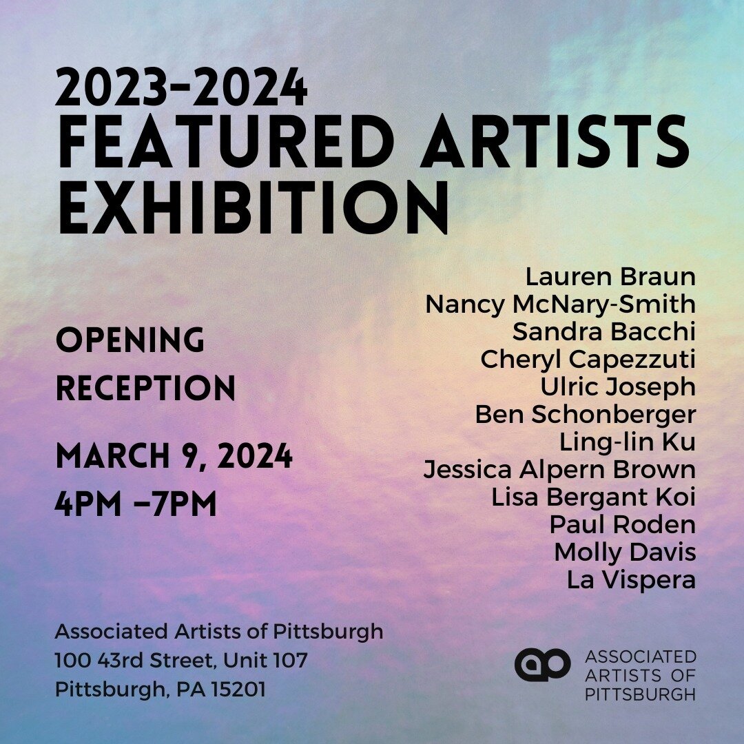 This Saturday, March 9th, from 4pm-7pm join us for the opening reception of the 2023-2024 Featured Artist Exhibition! This event is free and open to the public.

To learn more about the featured artist program, the 12 featured artists, and the openin