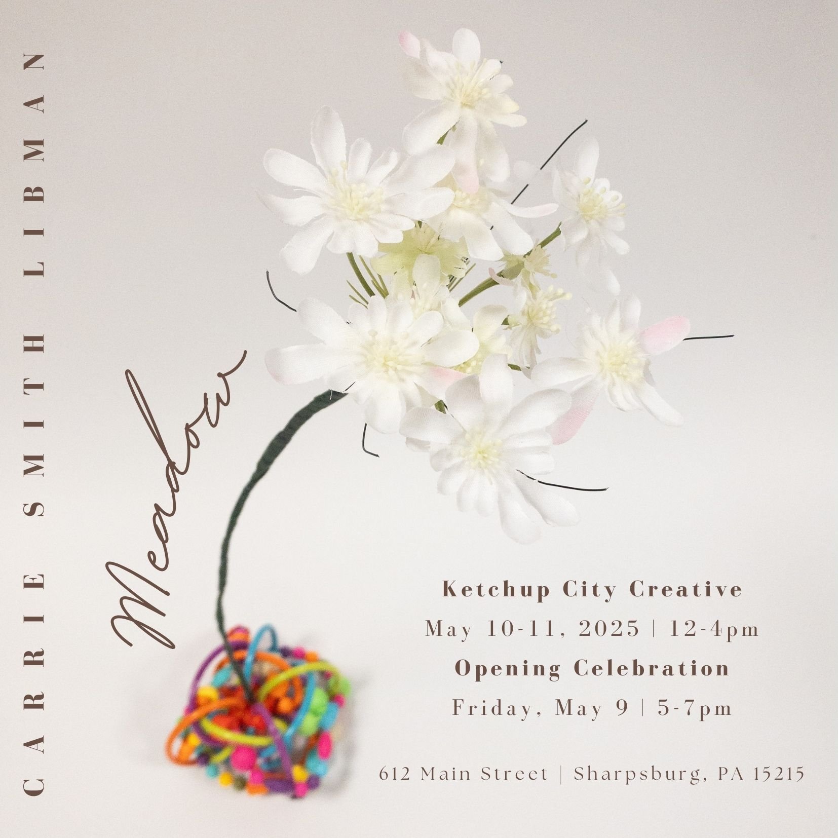 'Meadow,' a solo exhibition by Carrie Smith Libman opening at Ketchup City Creative