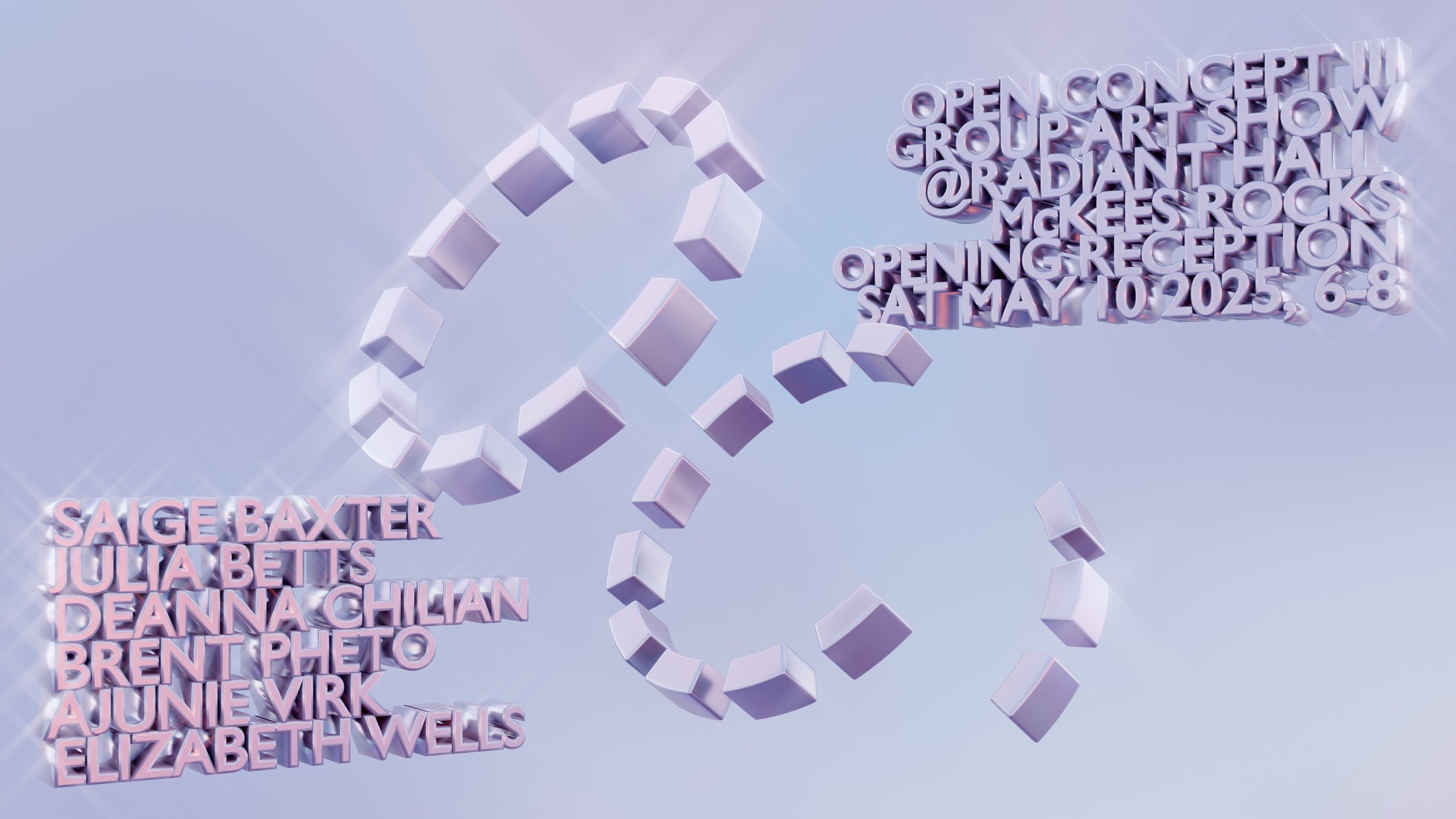 'Open Concept III' featuring multiple AAP member opening at Radiant Hall McKees Rocks