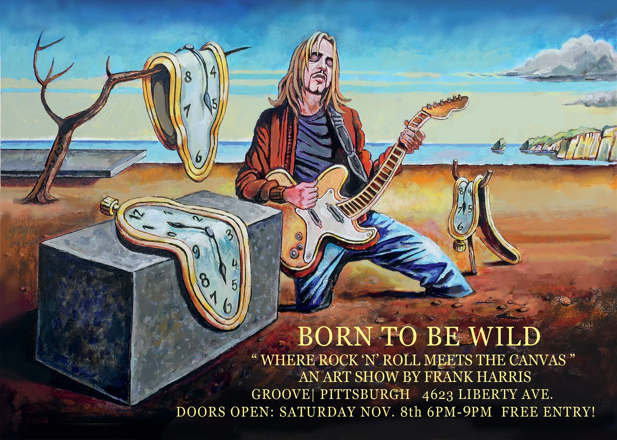 Born To Be Wild! Where Rock ‘n’ Roll Meets the Canvas, an Art Show by Frank Harris