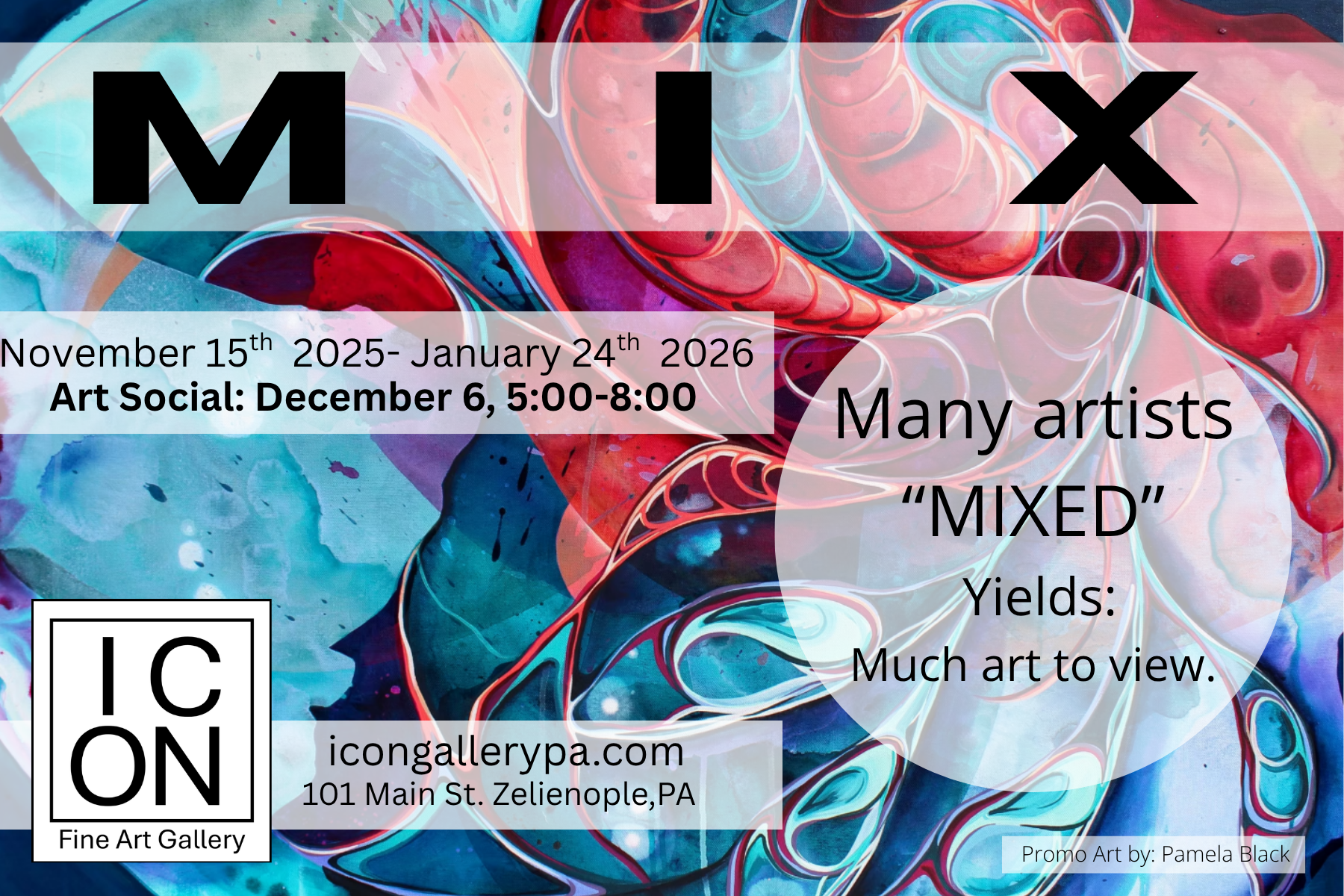 "MIX"  at ICON Fine Art Gallery featuring multiple AAP Artists