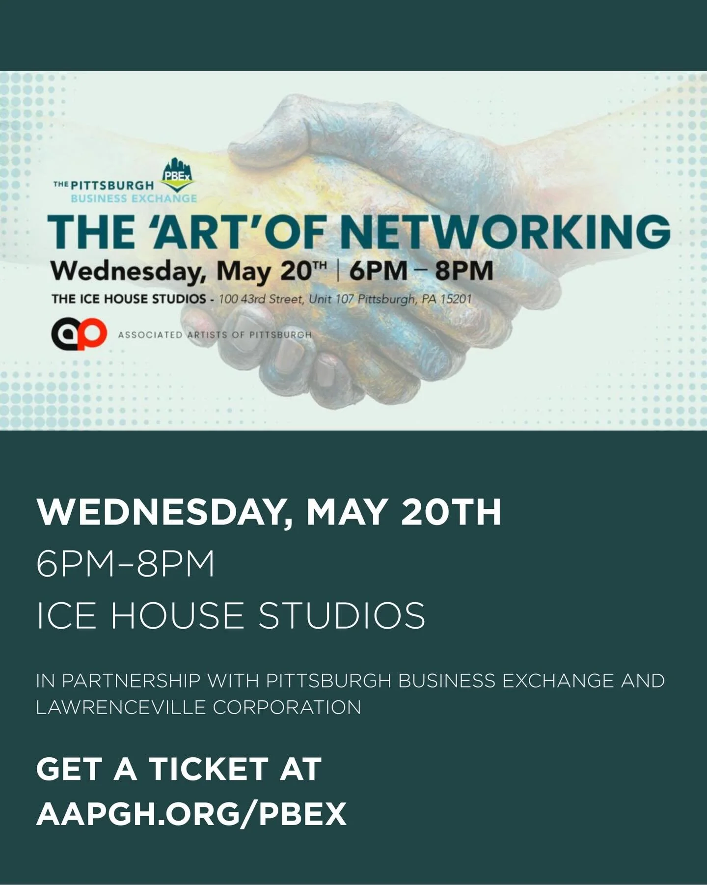 Join PBEX for &ldquo;The &lsquo;Art&rsquo; of Networking&rdquo; at the Associated Artists of Pittsburgh gallery and outdoor courtyard. Surrounded by curated works, the setting invites fresh conversation and new ways to connect with fellow guests. The