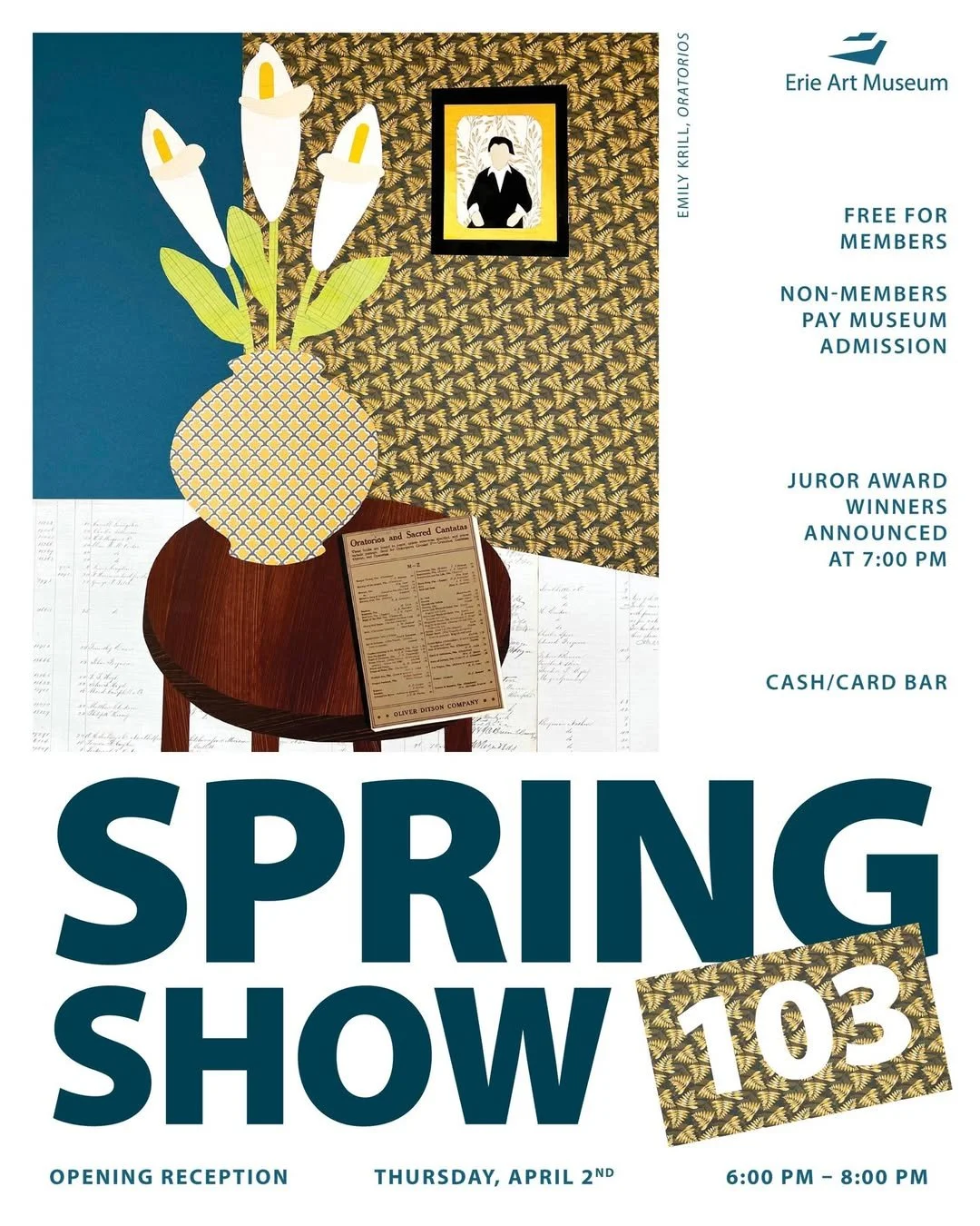 103rd Annual Erie Art Museum Spring Show on view until August 7th