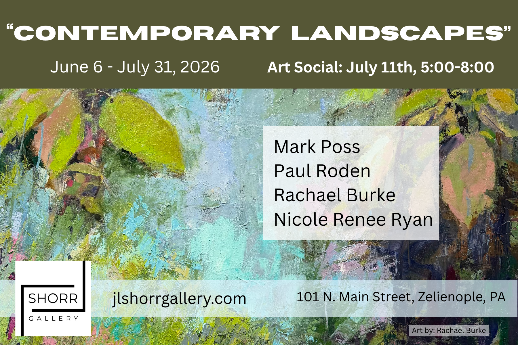 Contemporary Landscapes on view at JL Shorr Gallery until July 31