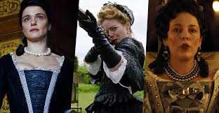 Rachel Weisz, Emma Stone, Olivia Colman in “The Favourite” a film by Yorgos Lanthimos