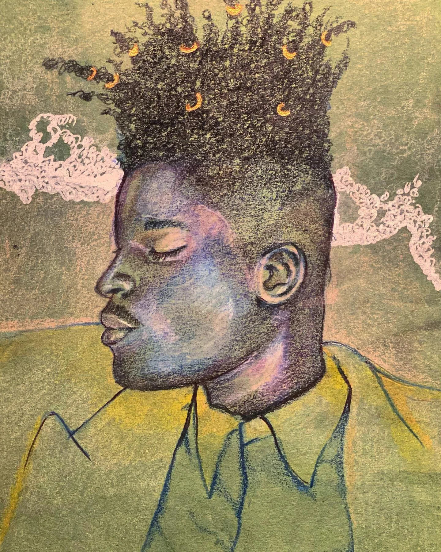 &ldquo;In the moonlight black boys look blue&rdquo;...

Colored pencil x gold marker  2020
#blackboyjoy .
.
.
#art #artistsoninstagram #artwork #artist #artoftheday #animationartist  #blackartists #blackanimators #afrolatinoart #afrolatinoartist #afr