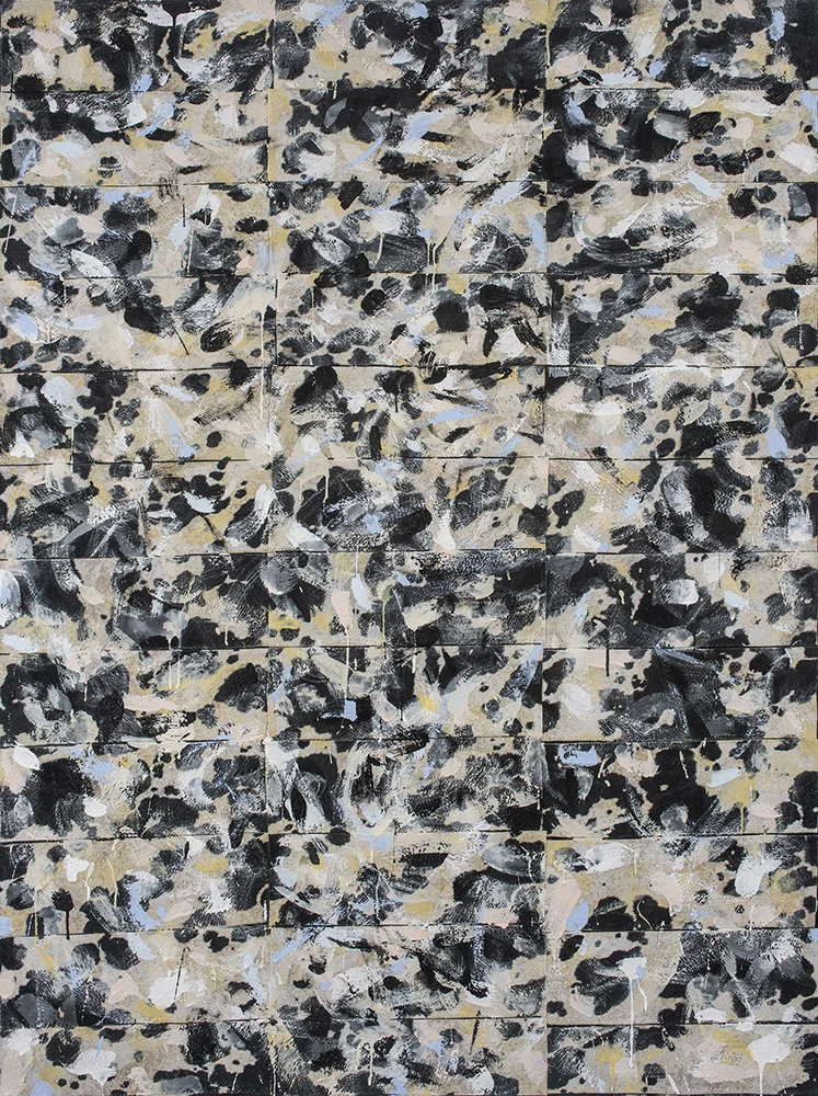 "It Mingled In My Dreams", 2018, encaustic and collage on board, 36" x 48"