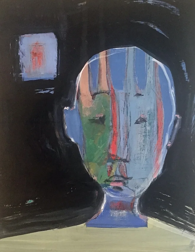 'My Brilliant Friend' oil on board 8"X10"