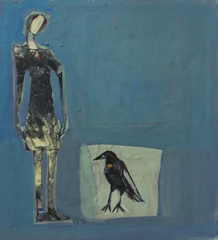 'Raven Girl' 6"X6" SOLD