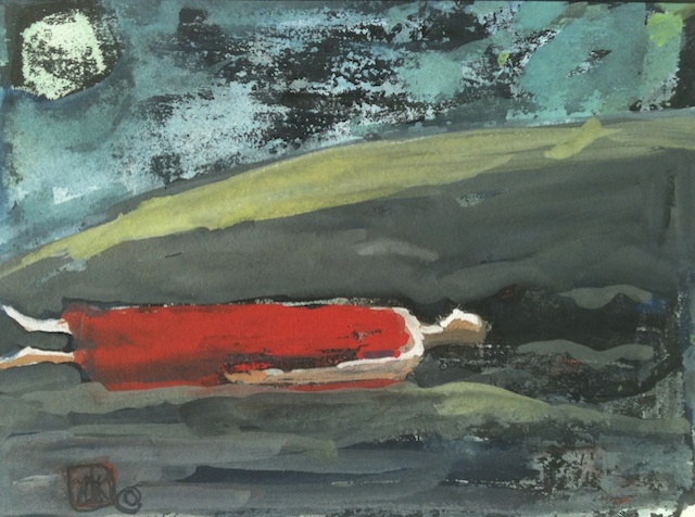 'Sleeping Under The Moon' 4"X7" SOLD