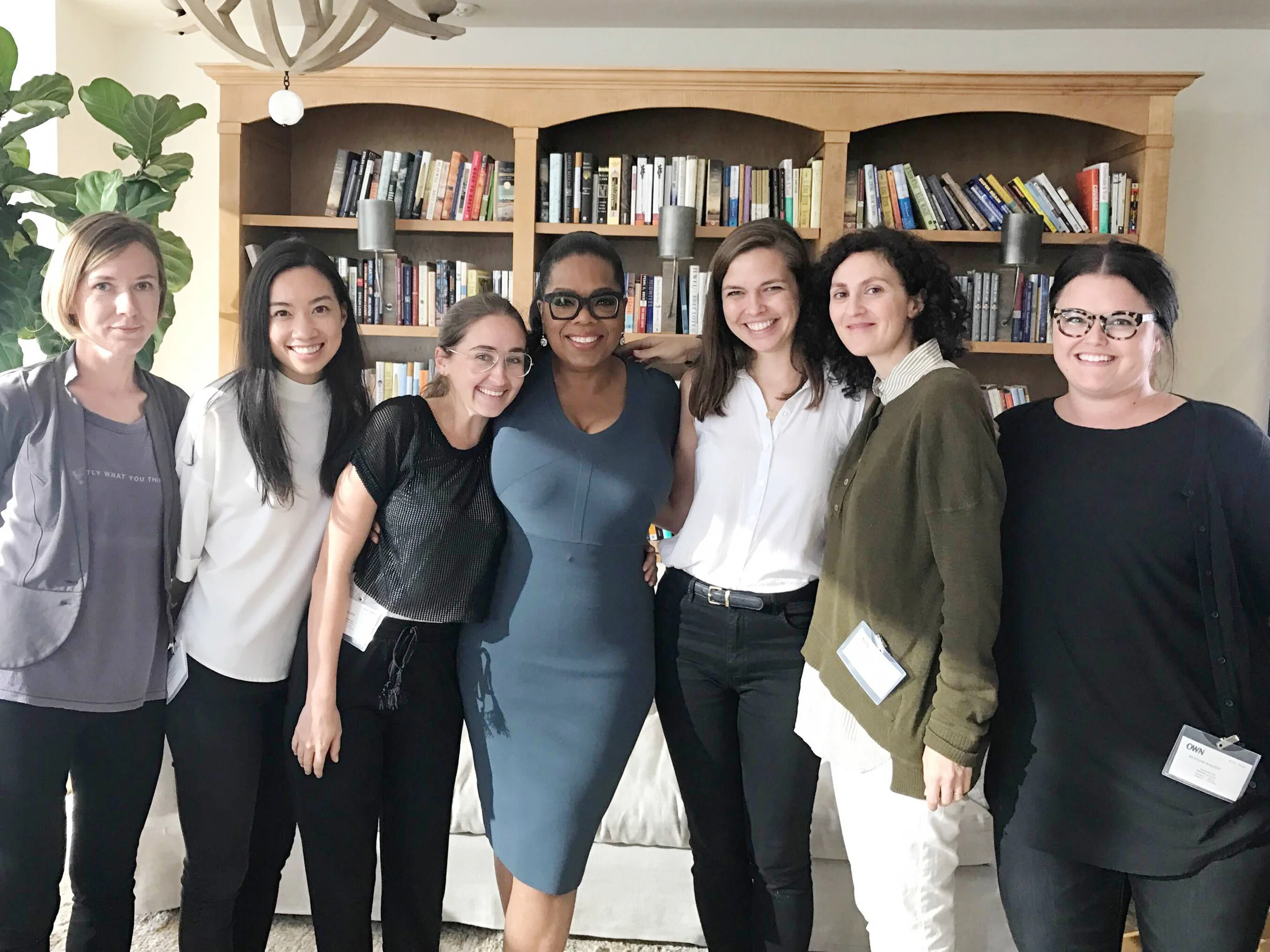 ^ Morgan (right) interviewed Oprah Winfrey while working on a large project with TIME magazine called “Firsts: Women Who are Changing the World.” 